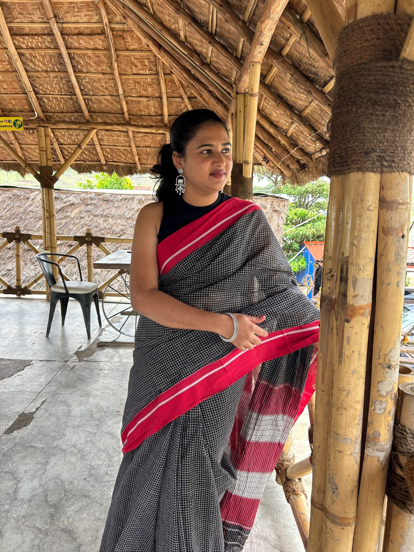BLACK PATTEDANCHU SAREE.