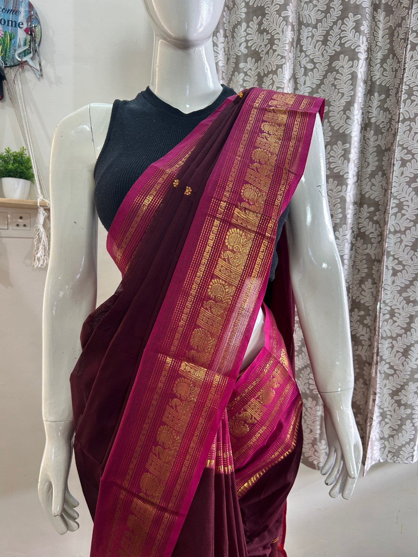 BROWN KANCHI COTTON
