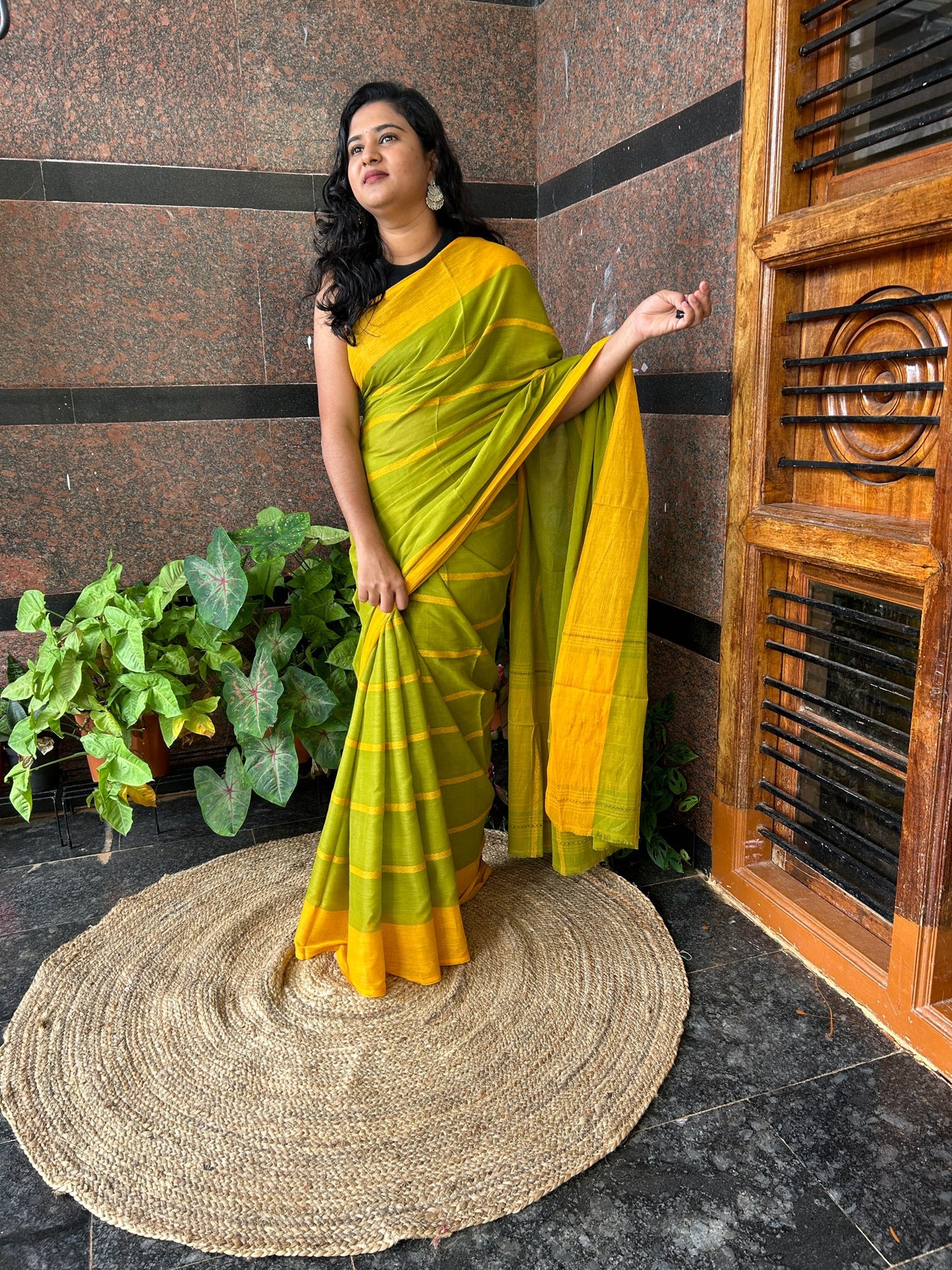GREEN DHANIAKHALI SAREE