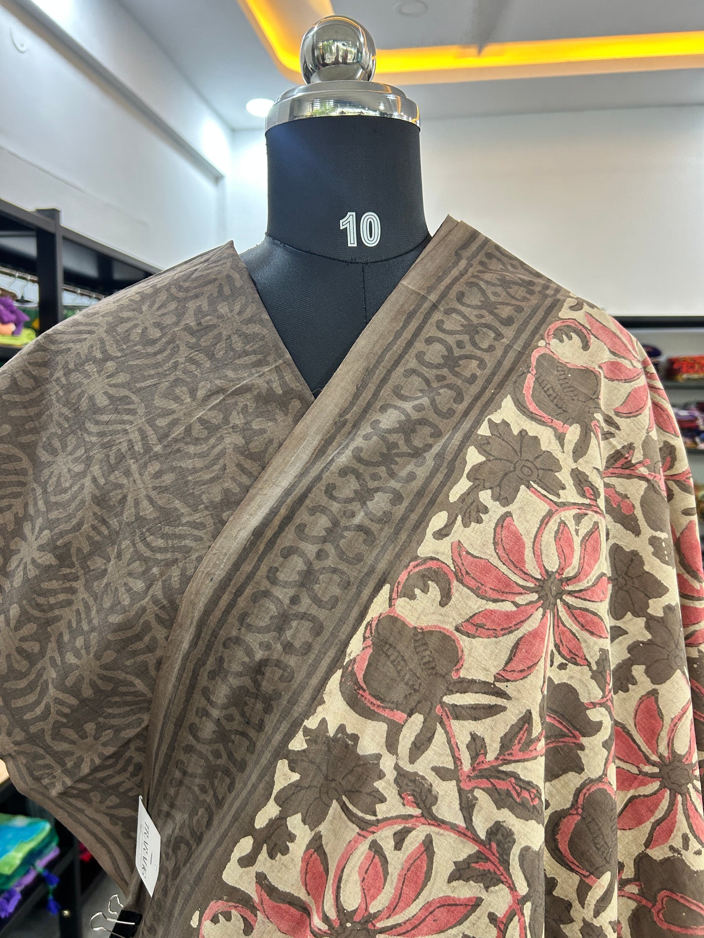 PINK AJRAKH MUL SAREE