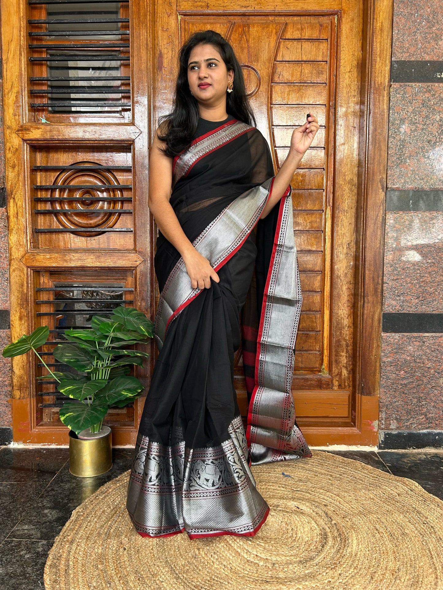 Black Narayanpet saree.