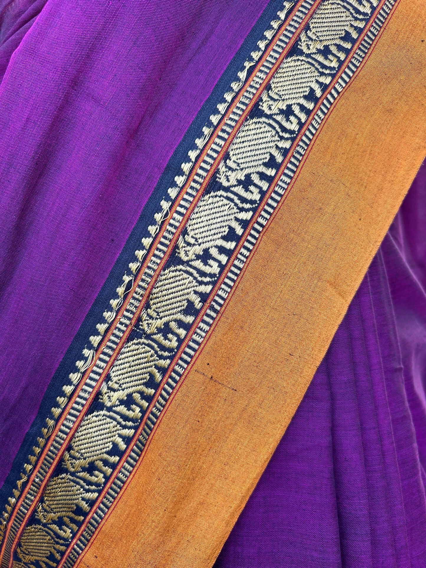 Purple Narayanpet saree.