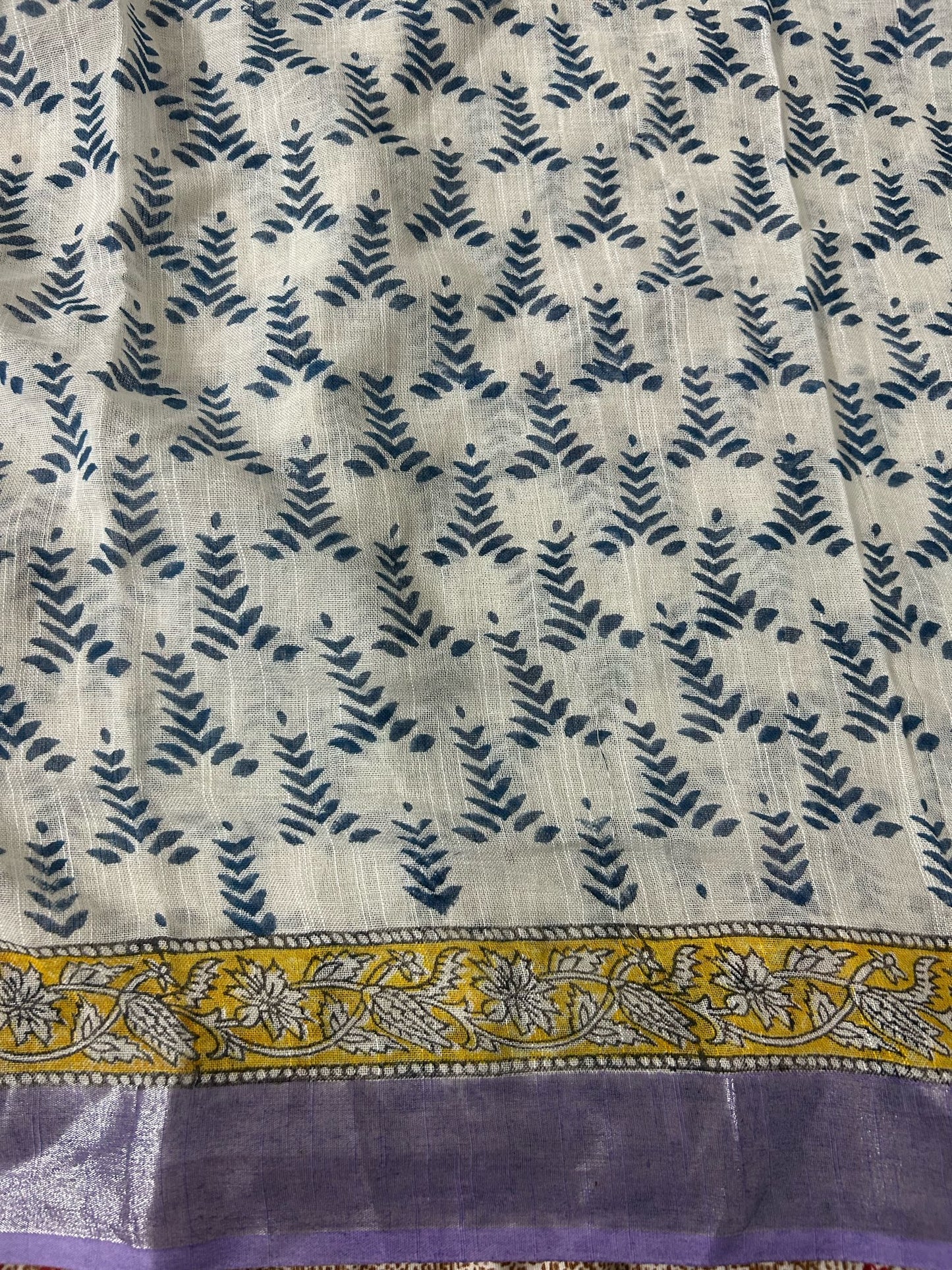 PURPLE LINEN SAREE