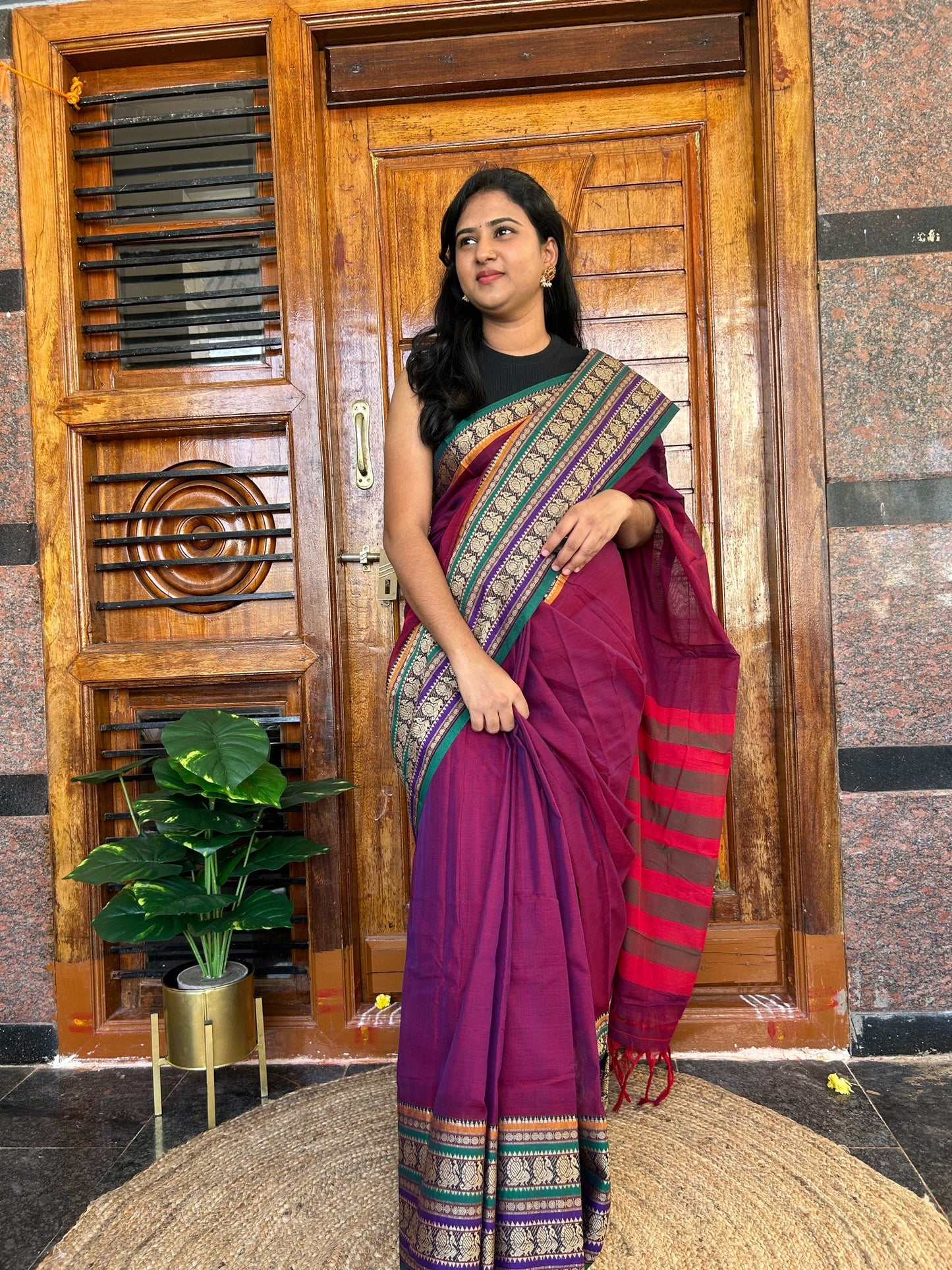 Pink NARAYANPET SAREE