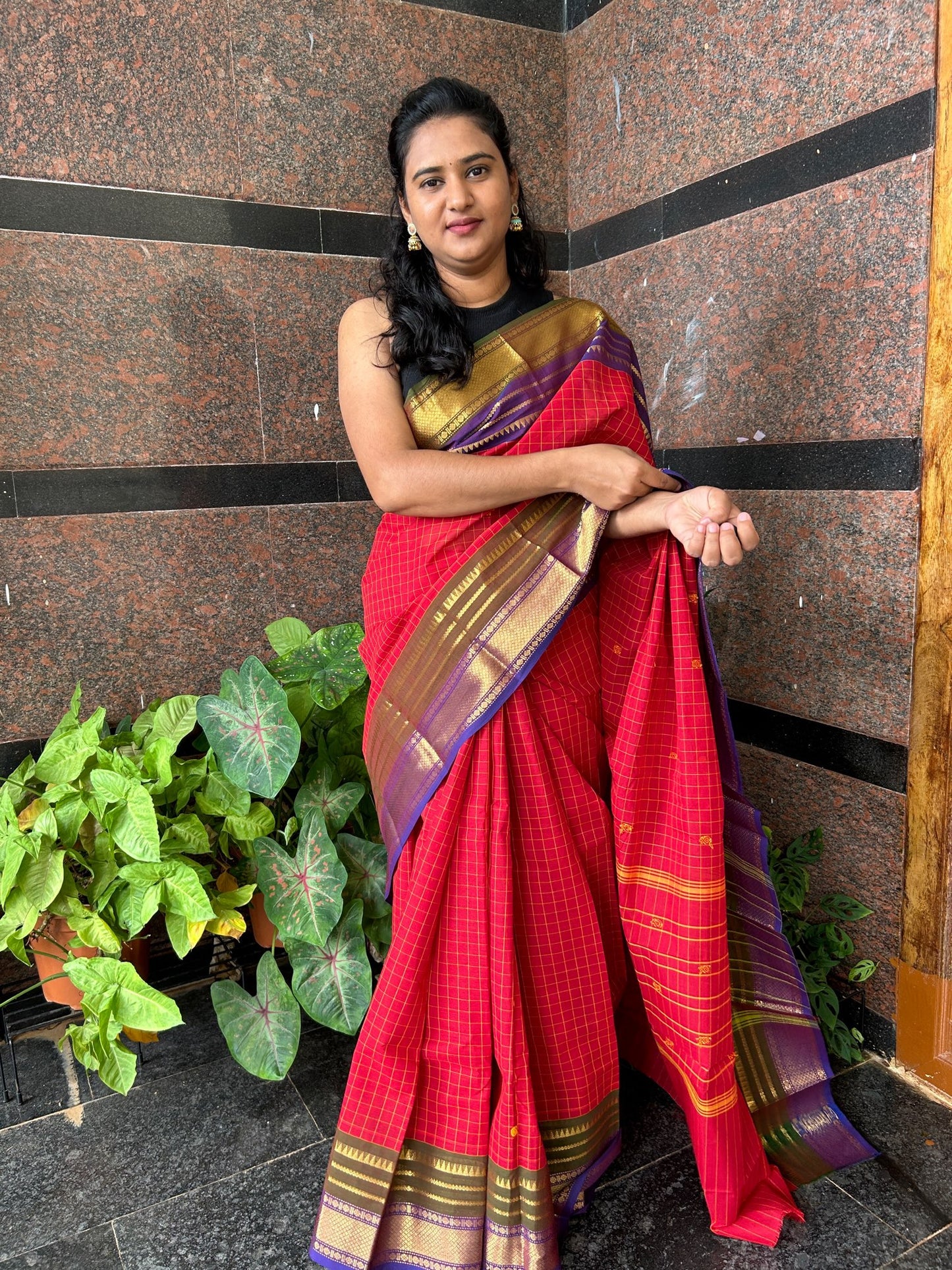 RED KANCHI COTTON