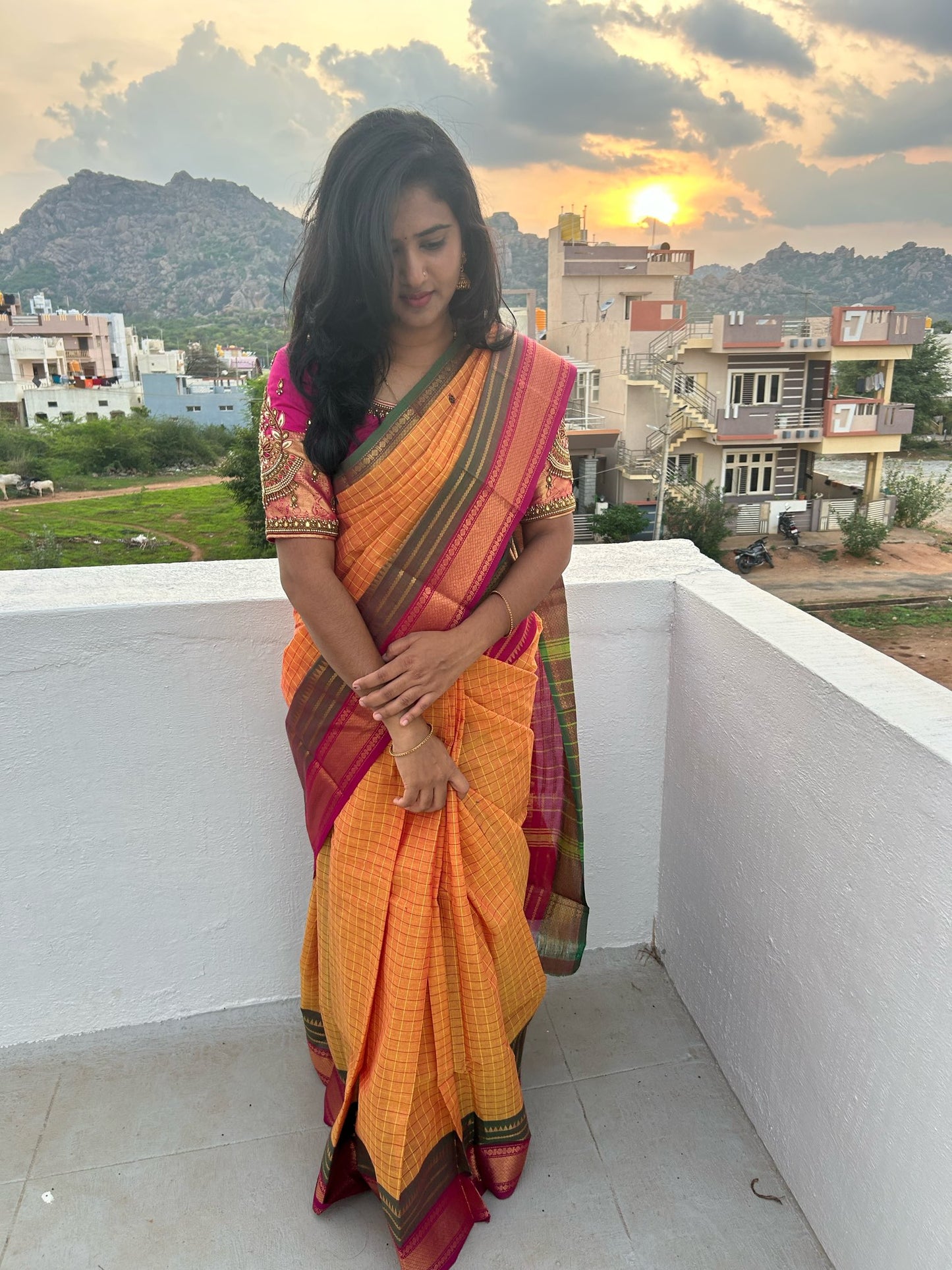 ORANGE KANCHI COTTON
