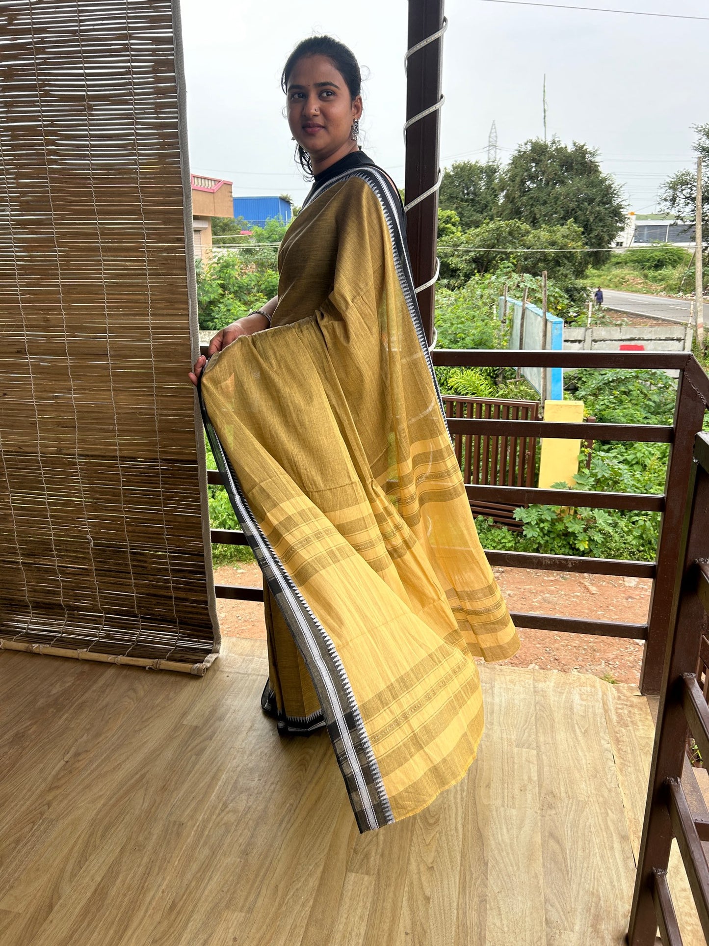 BROWN DHANIAKHALI SAREE