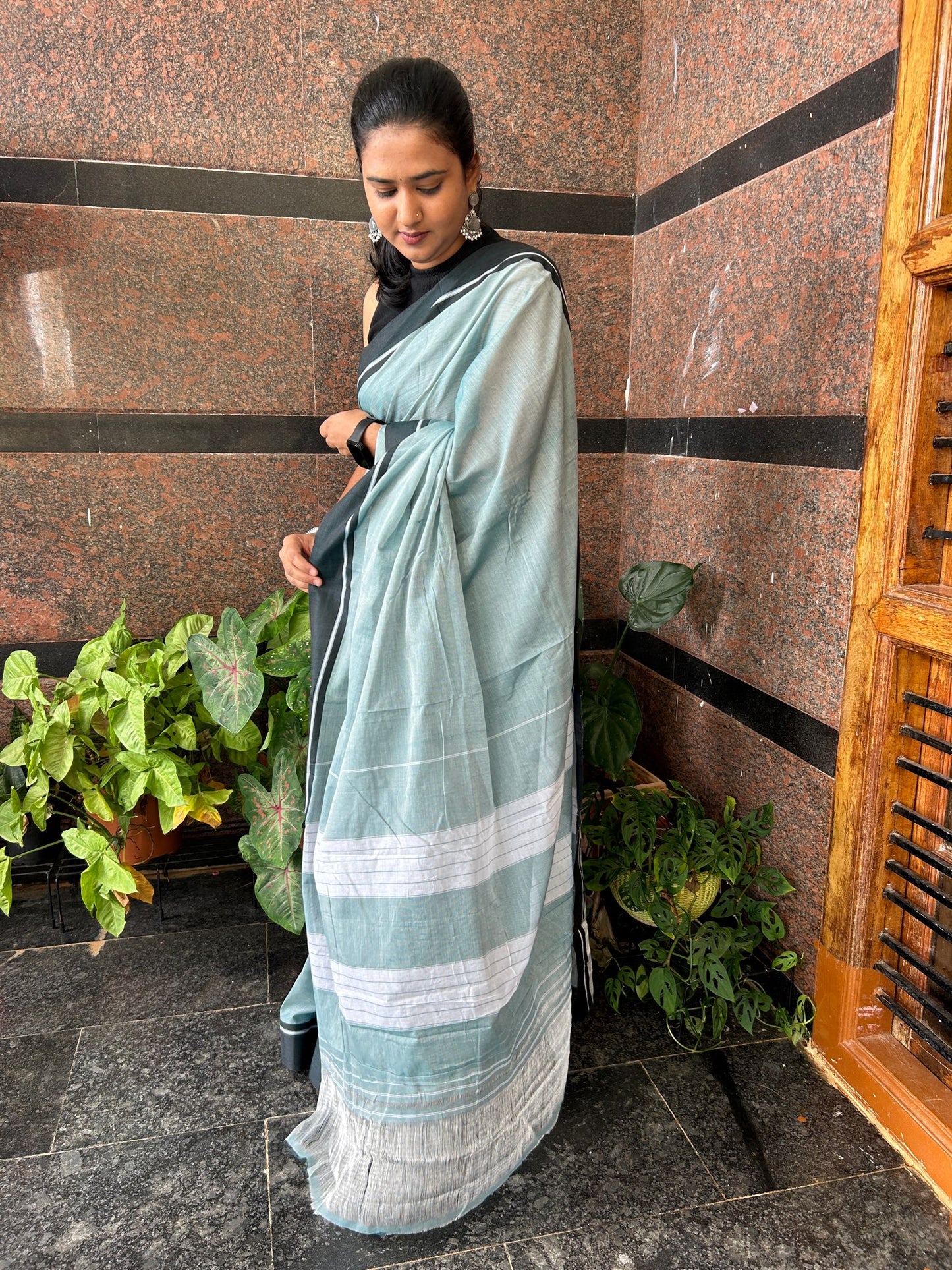GREEN PATTEDANCHU SAREE.