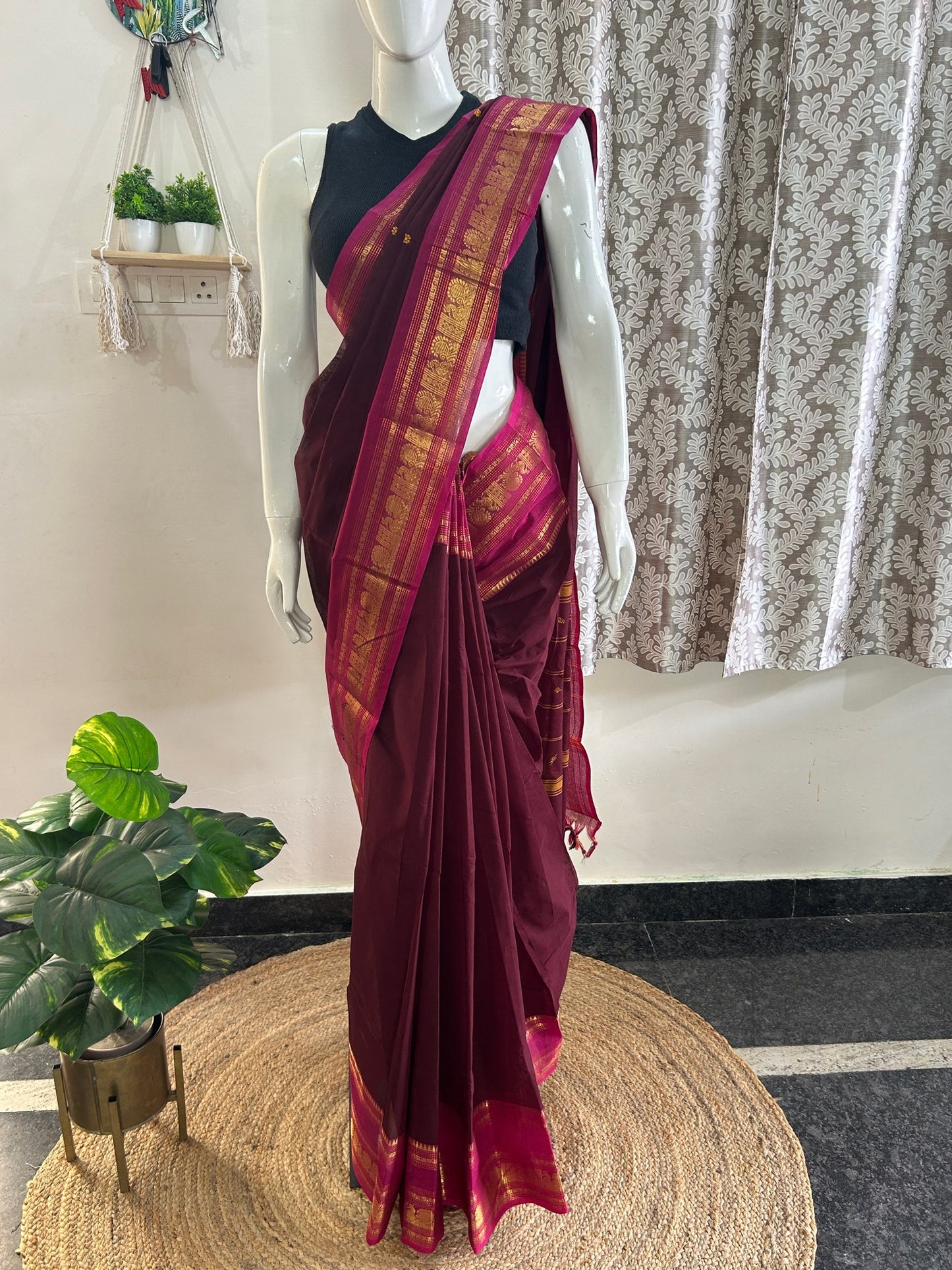 BROWN KANCHI COTTON
