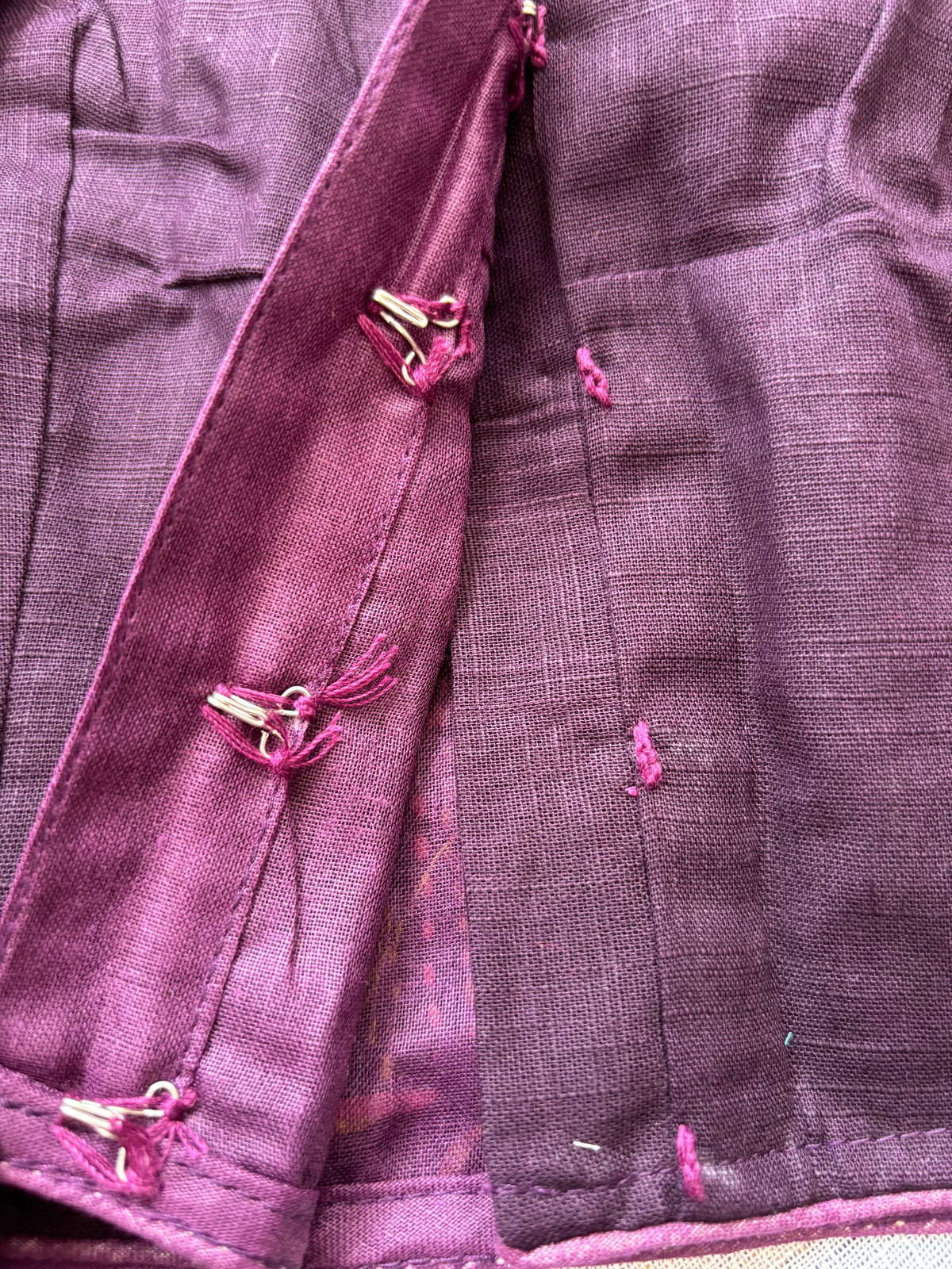 DARK PURPLE MBROIDERED BLOUSE