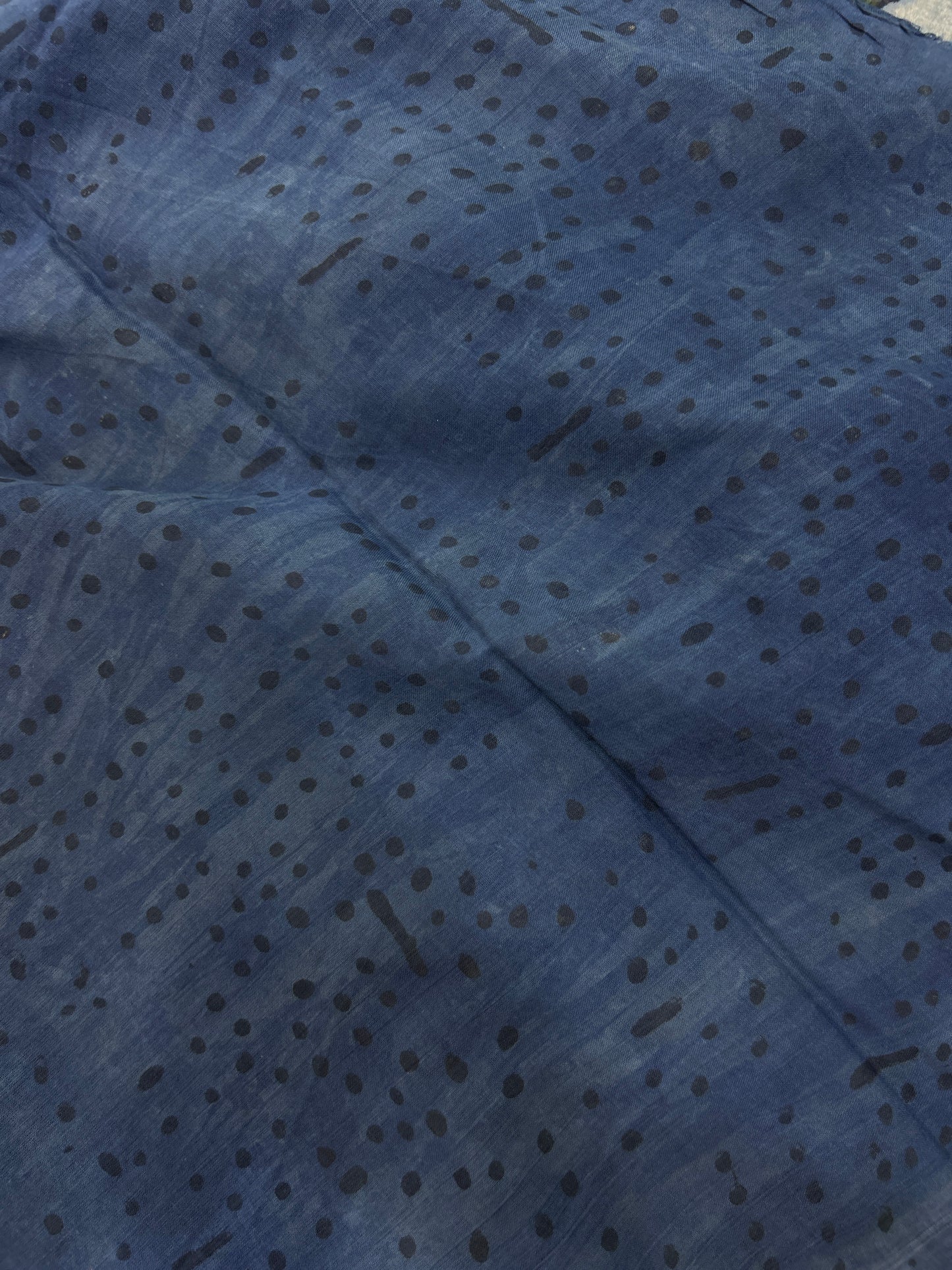 BLUE AJRAKH MUL SAREE