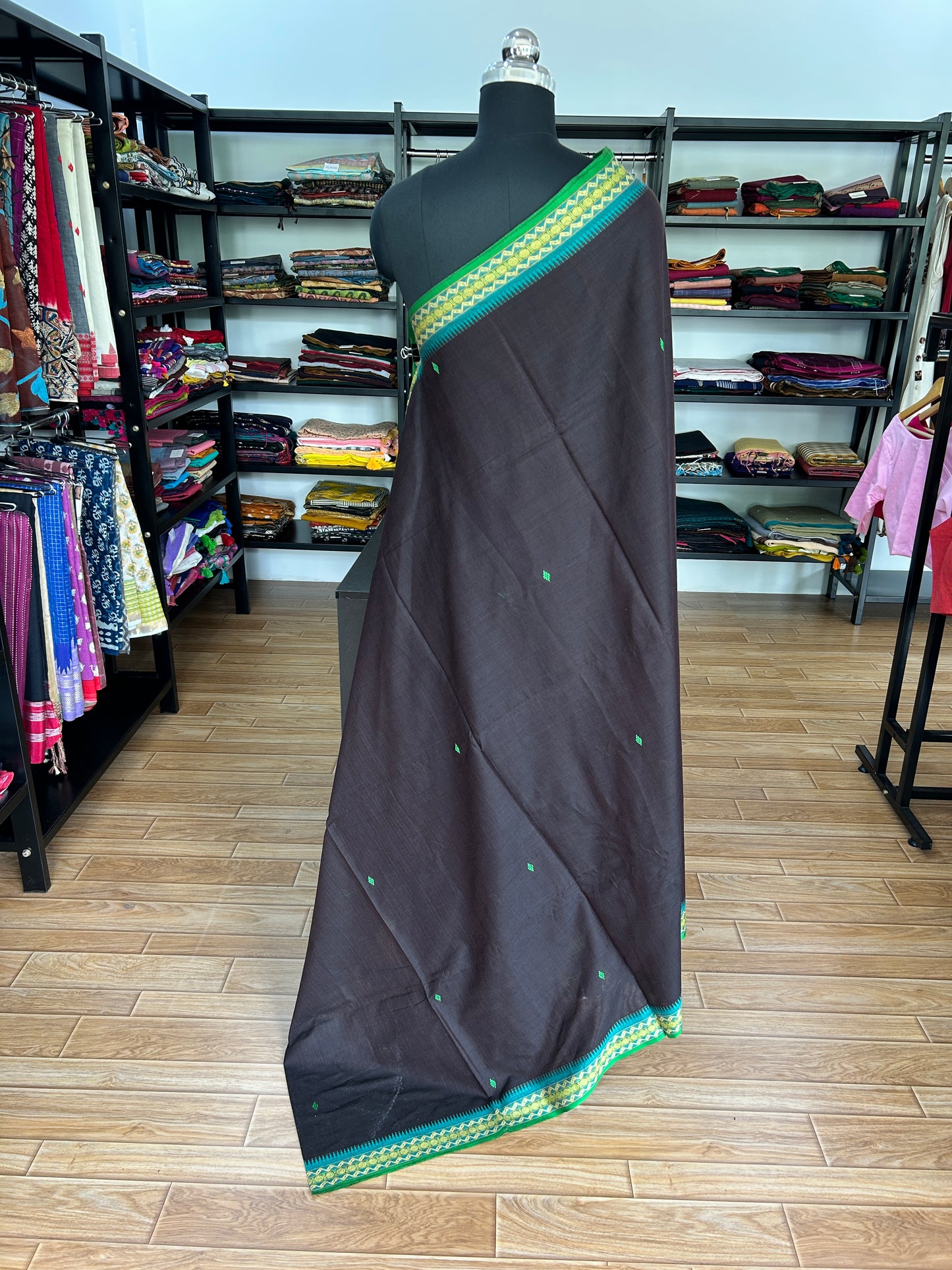 BROWN DHANIAKHALI SAREE