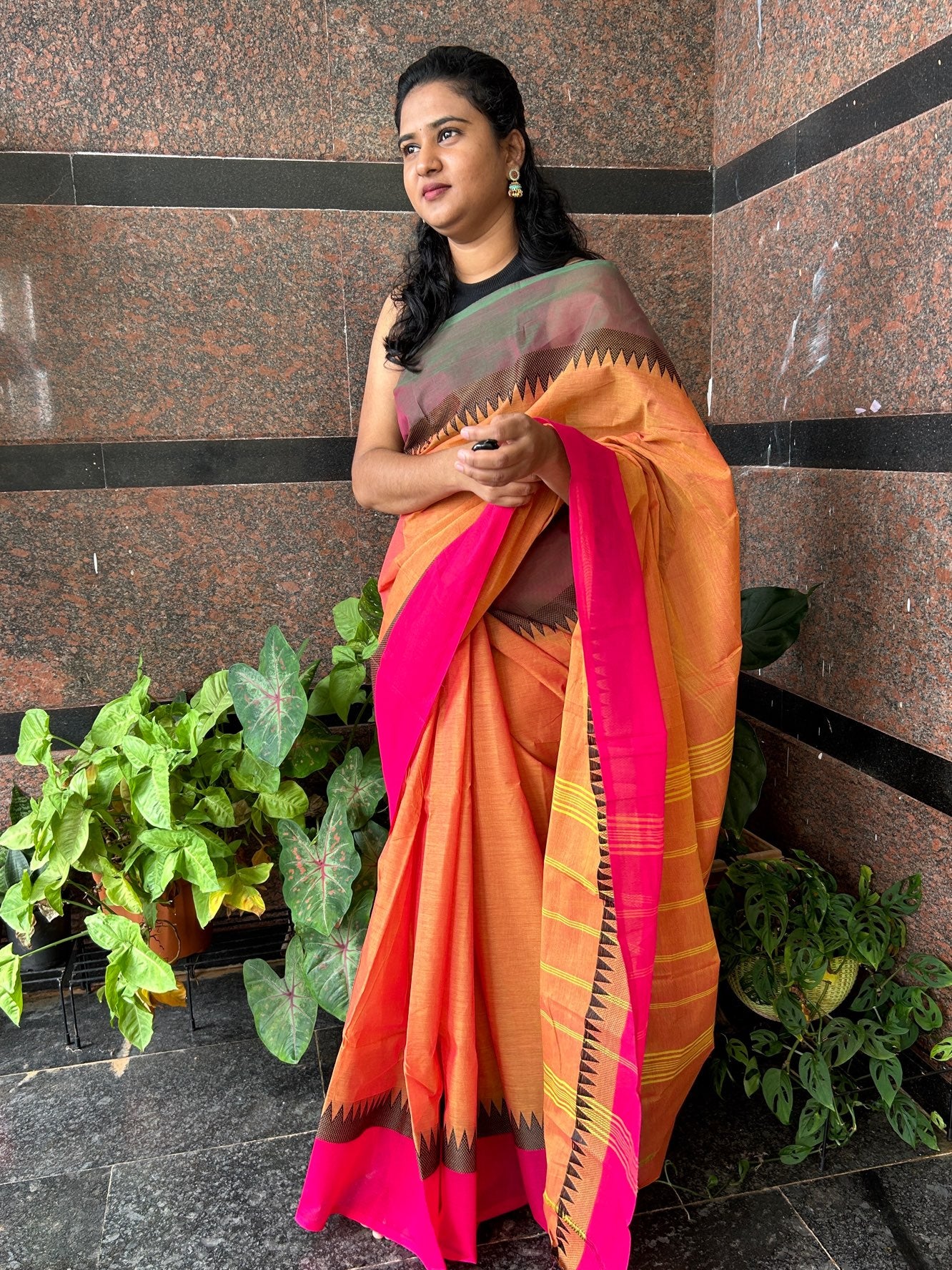ORANGE KANCHI COTTON
