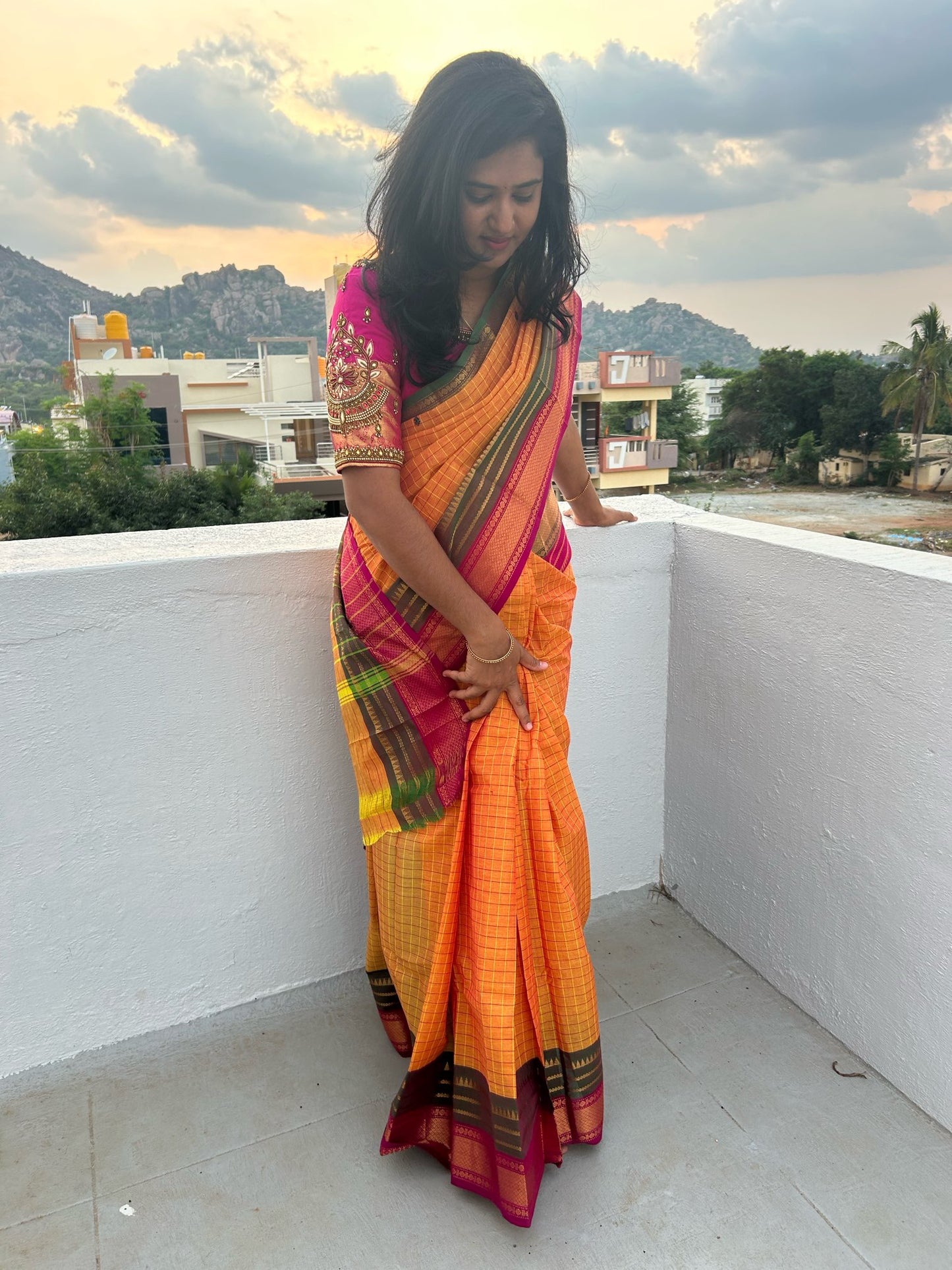 ORANGE KANCHI COTTON