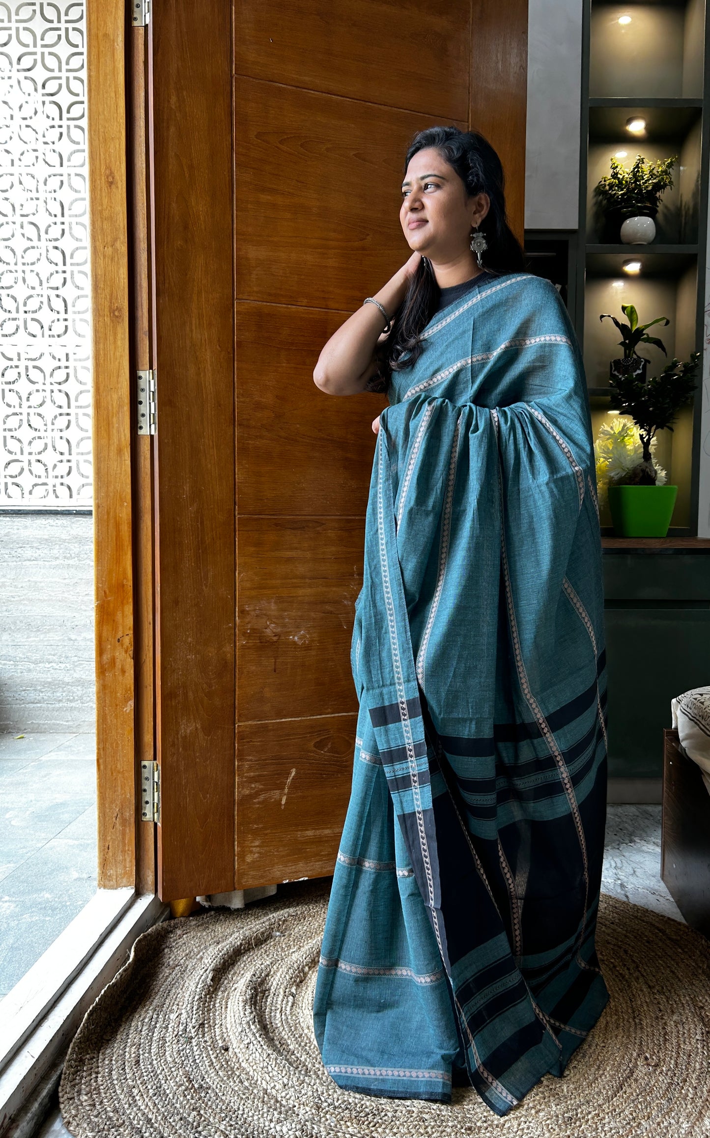 GREEN DHANIAKHALI SAREE