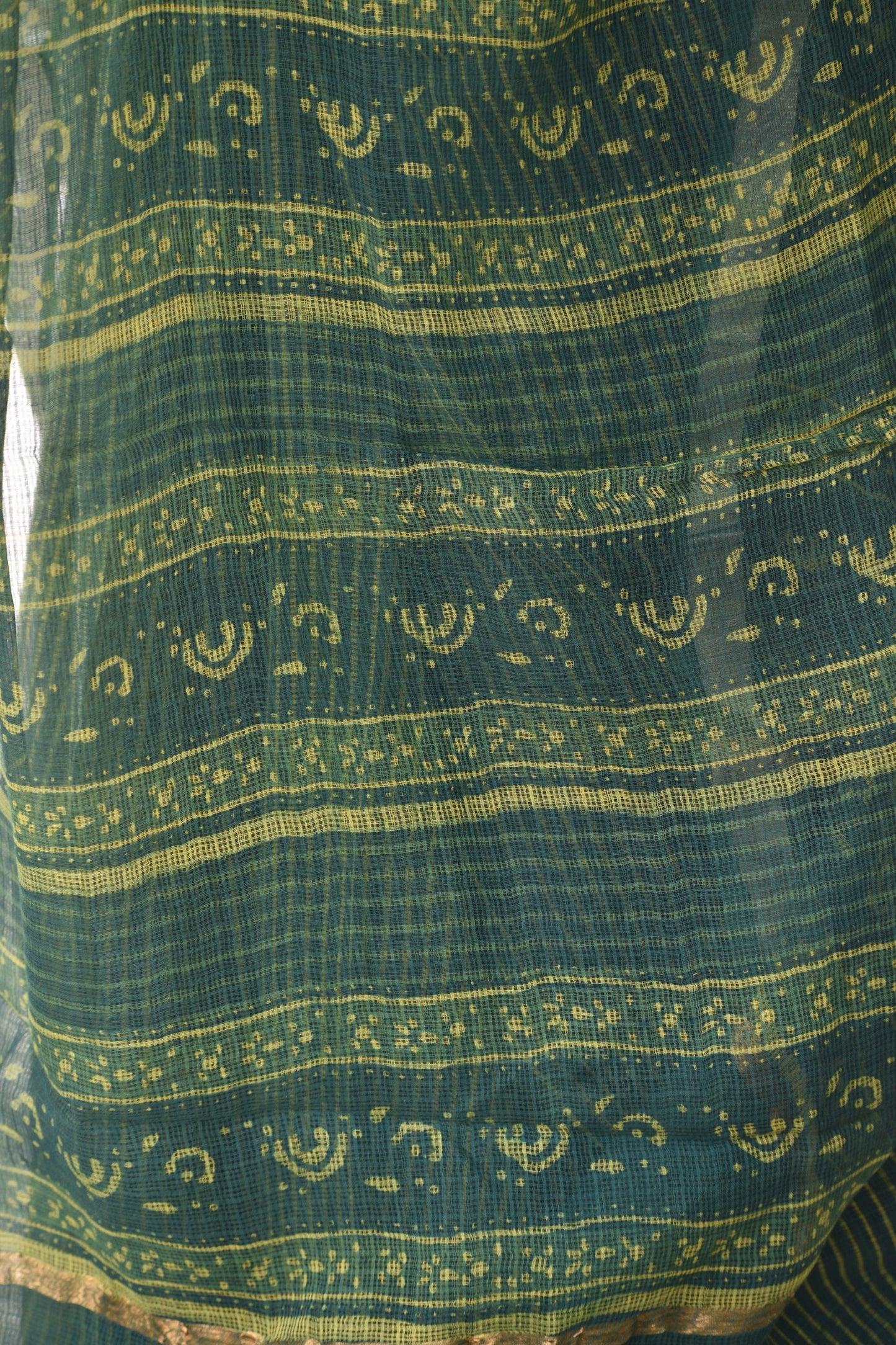 Green dabu kota saree