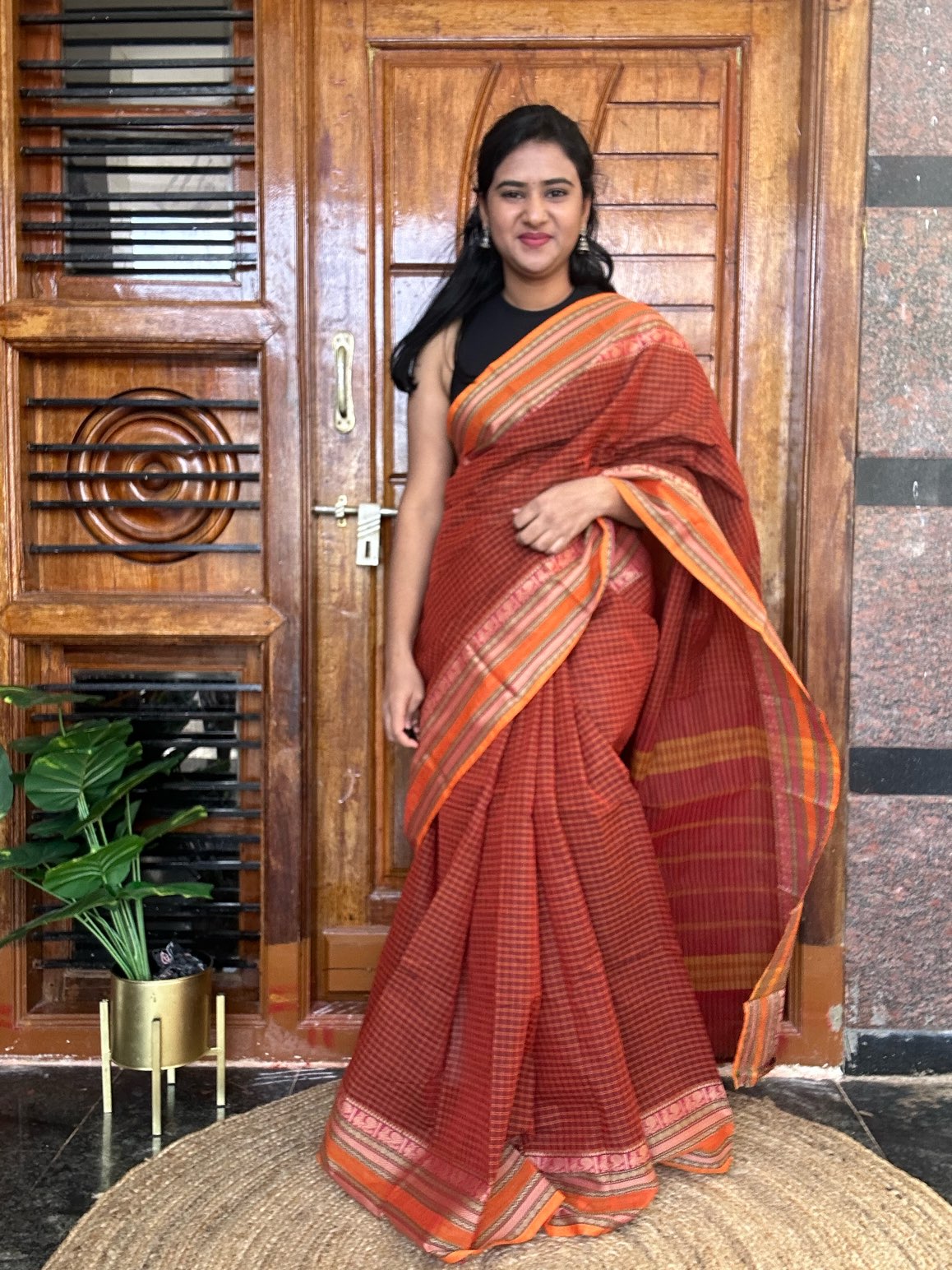 ORANGE KANCHI COTTON