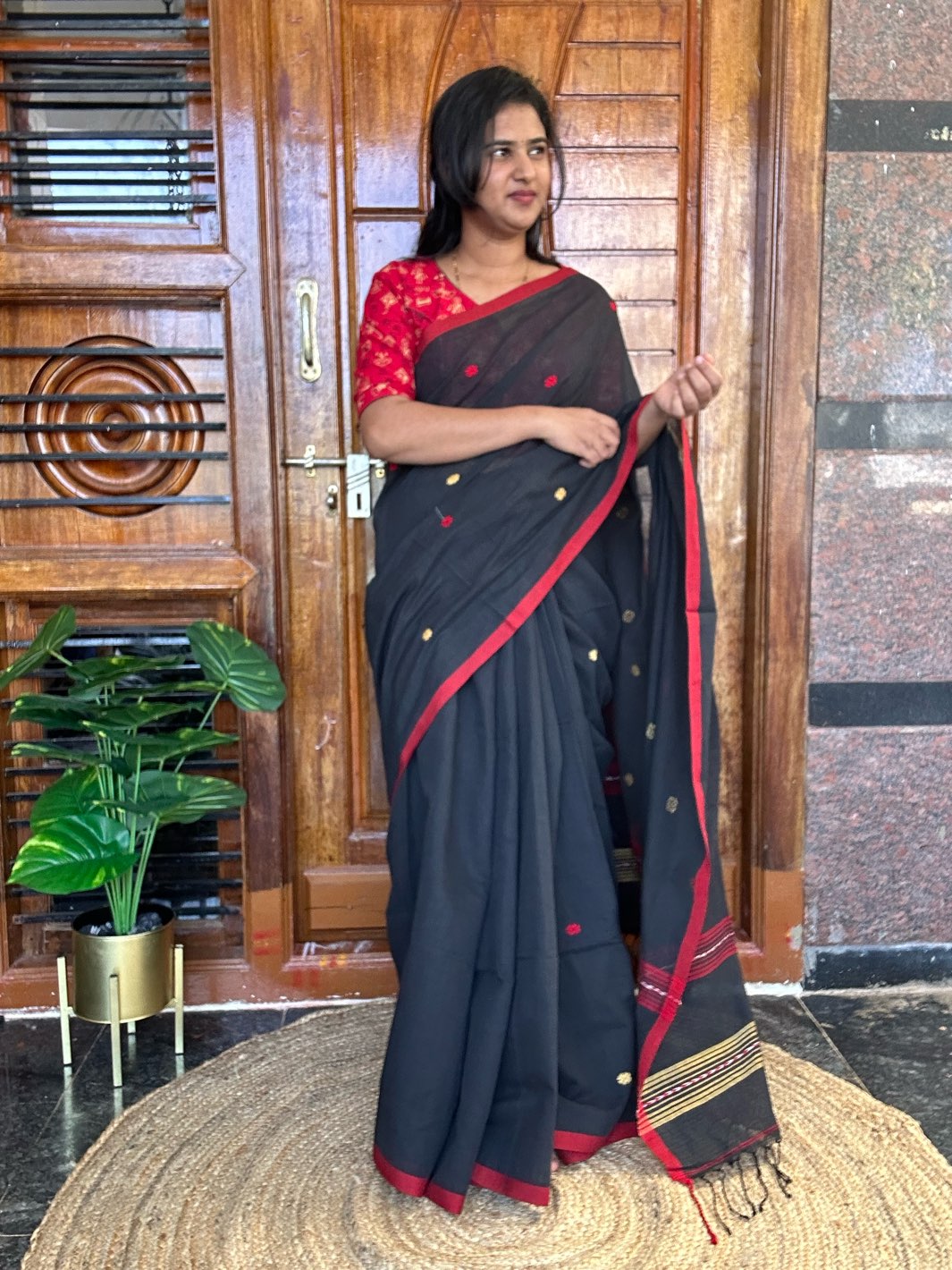 BLACK JAMDANI SAREE