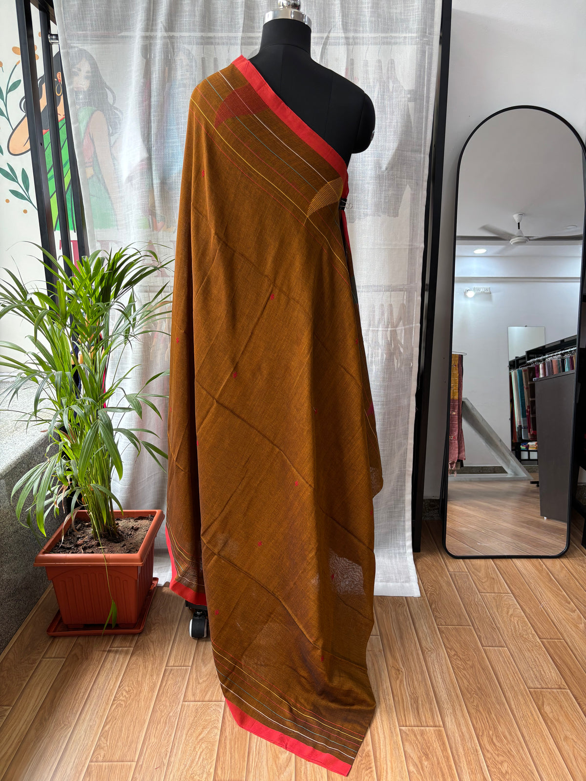 BROWN JAMDANI SAREE