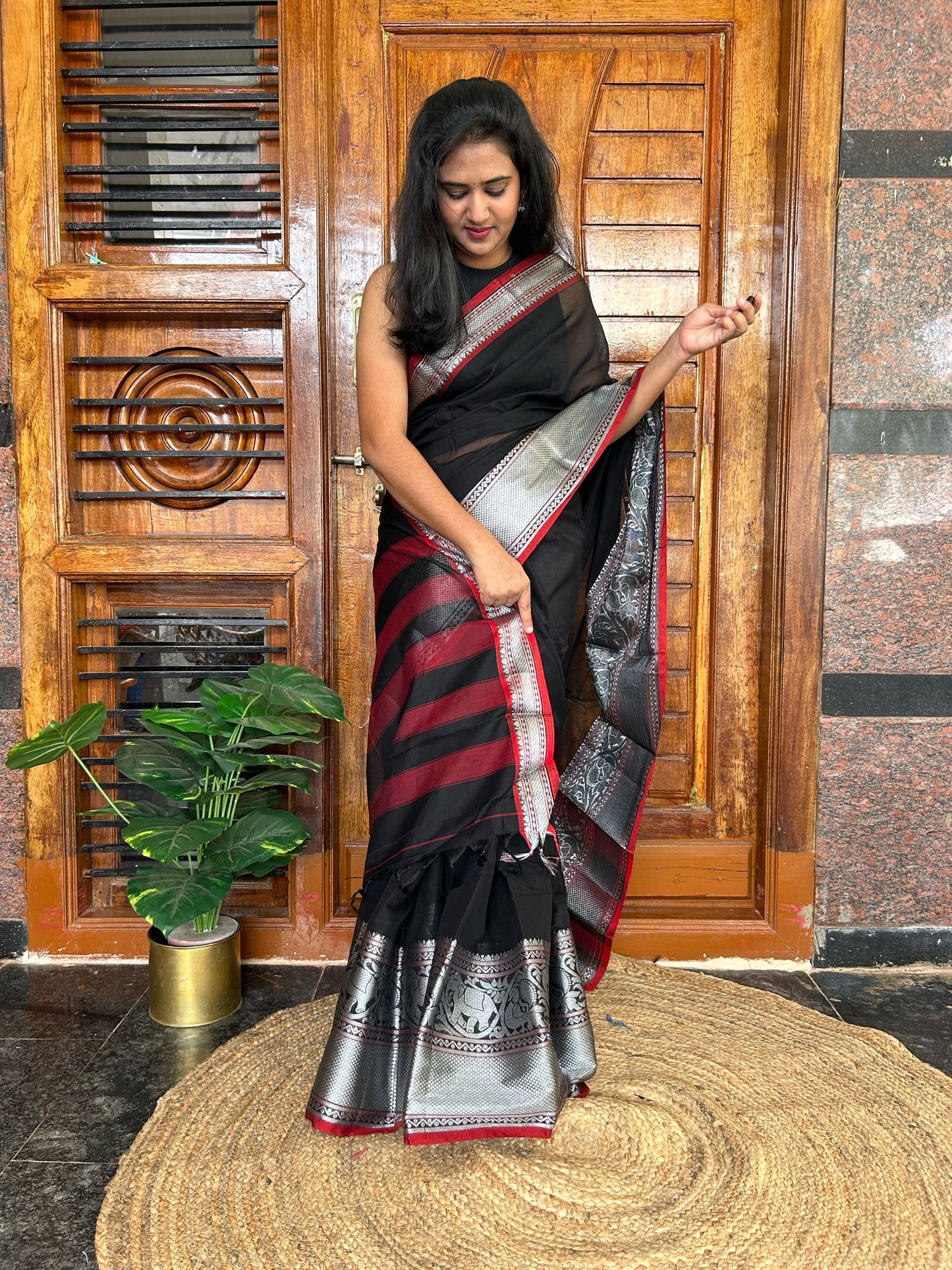 Black Narayanpet saree.