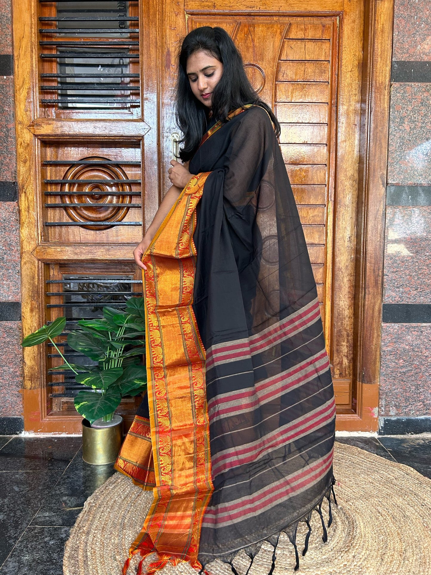 Black Narayanpet saree.