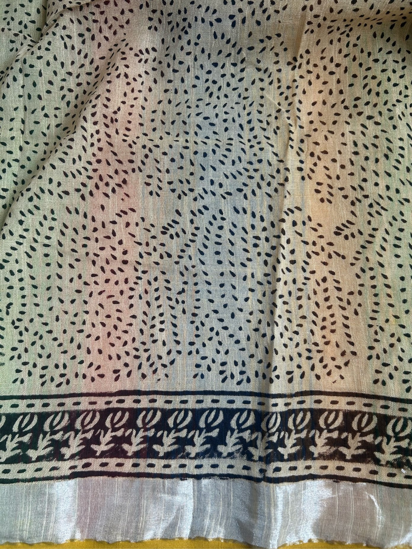 YELLOW LINEN SAREE