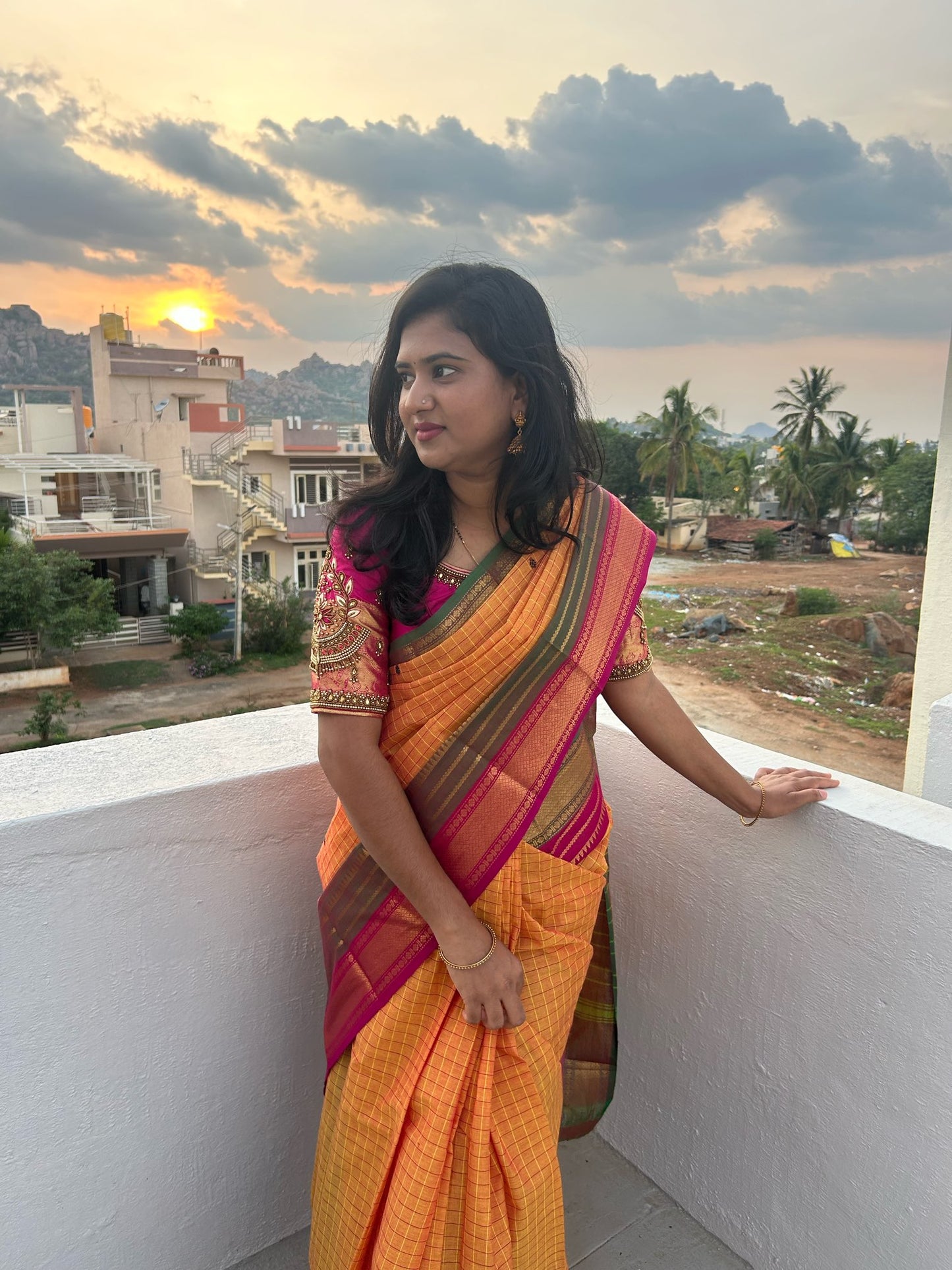 ORANGE KANCHI COTTON