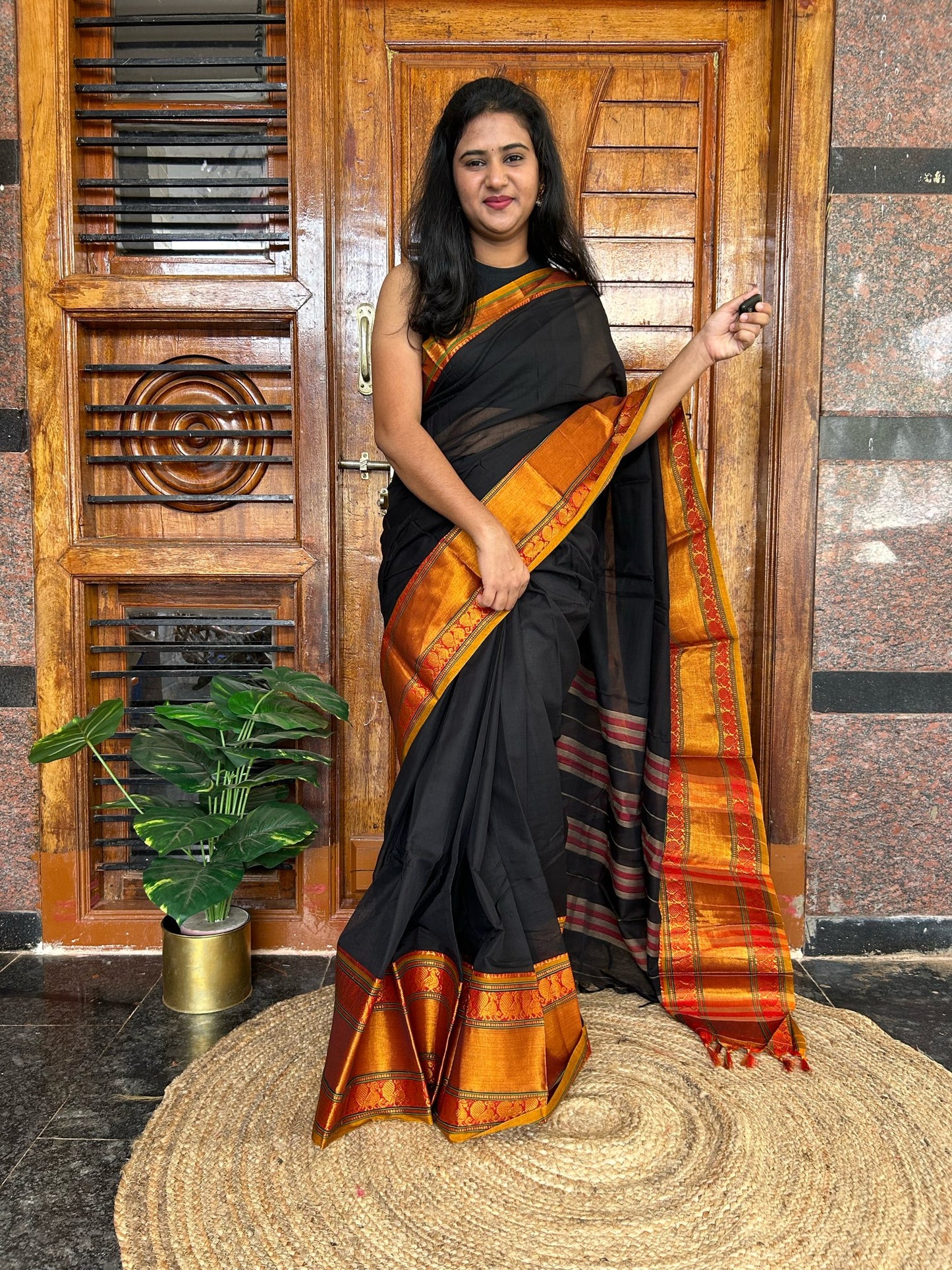 Black Narayanpet saree.