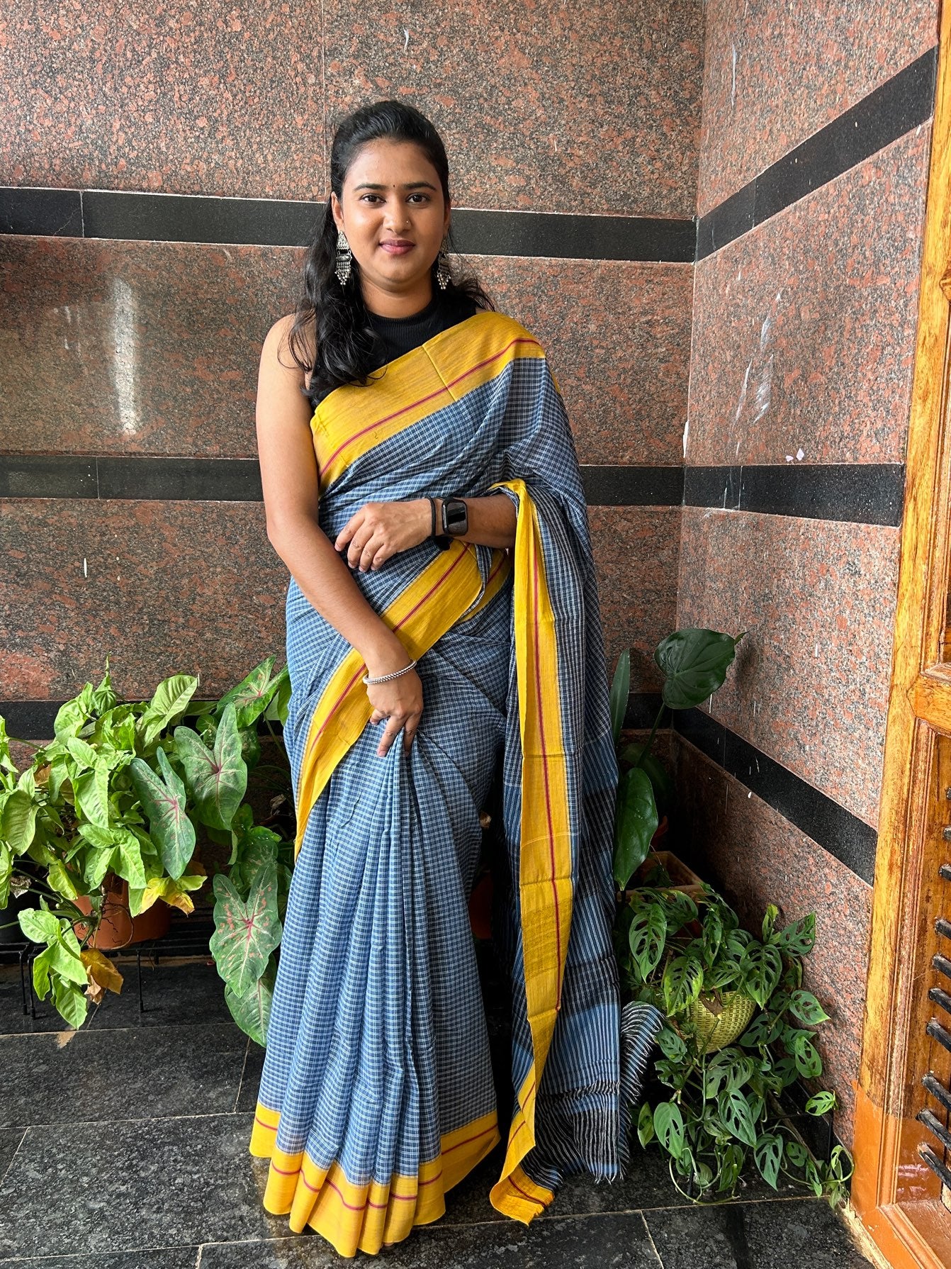 BLUE PATTEDANCHU SAREE.