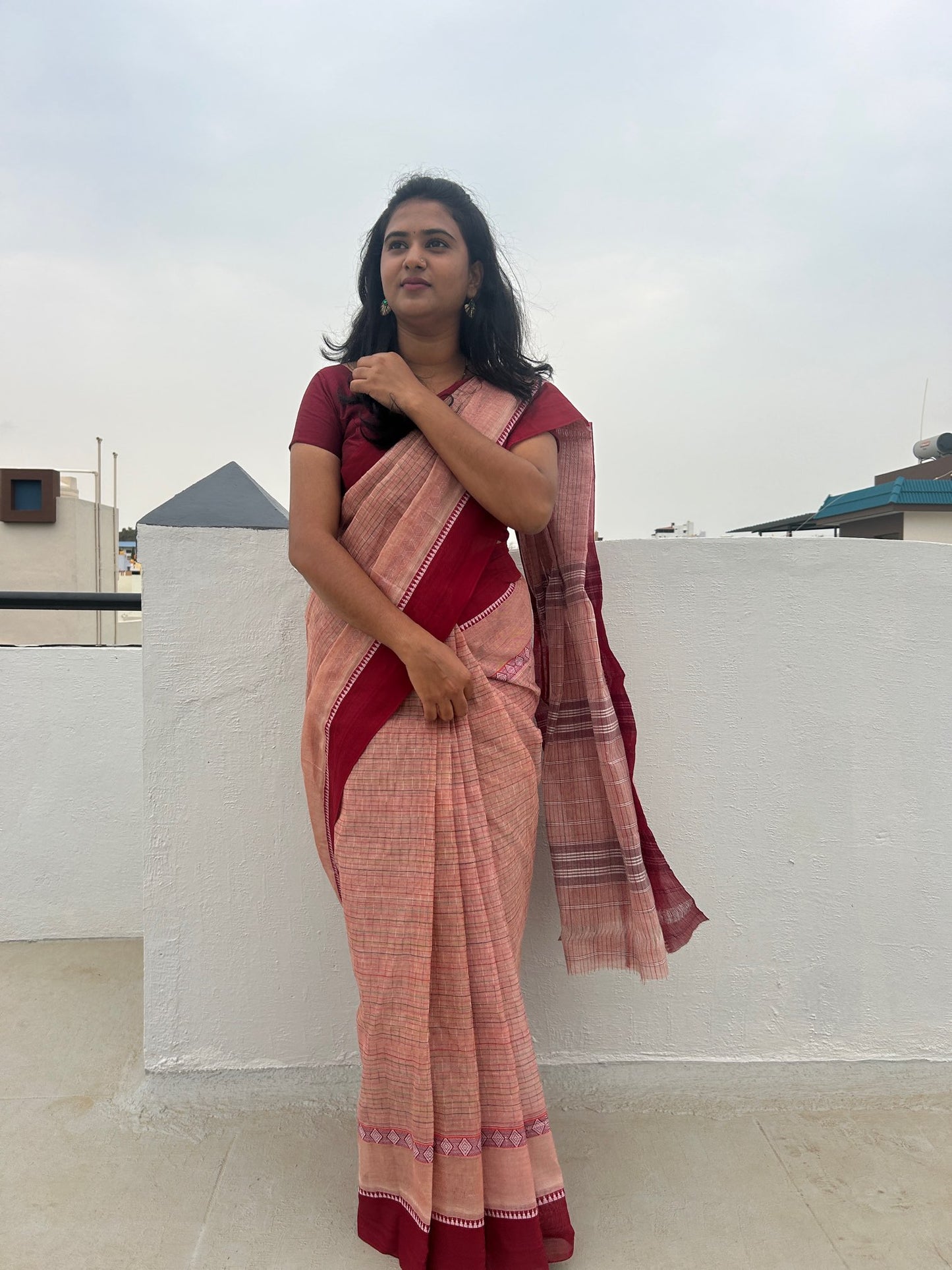 BROWN NARAYANPET SAREE