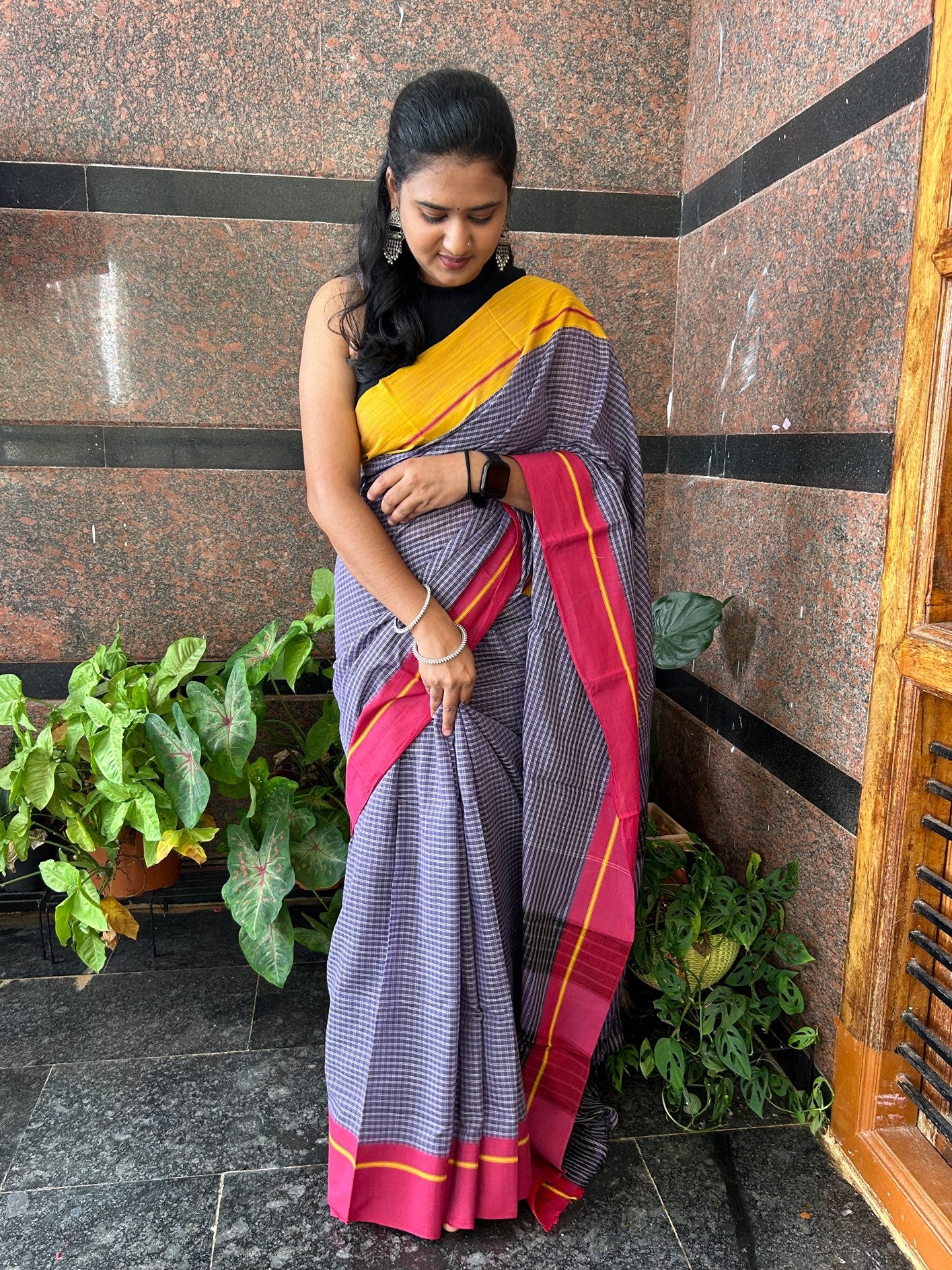BLUE PATTEDANCHU SAREE.