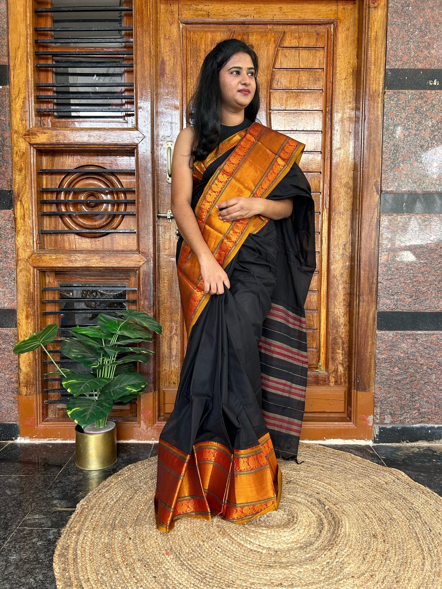 Black Narayanpet saree.