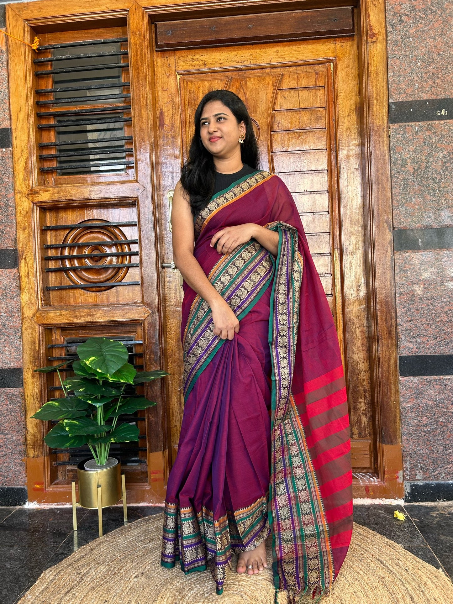 Pink NARAYANPET SAREE