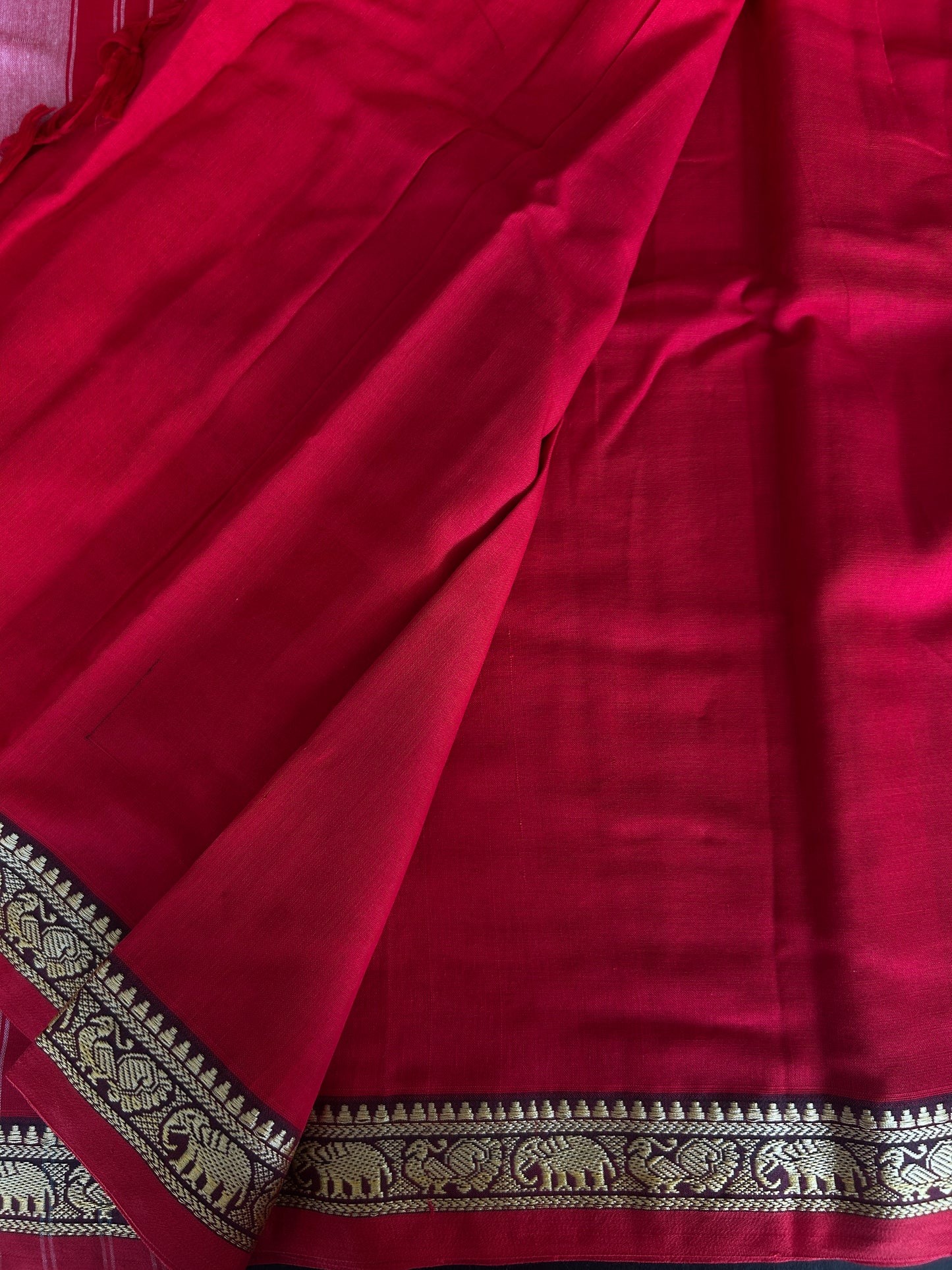 RED NARAYANPET SAREE