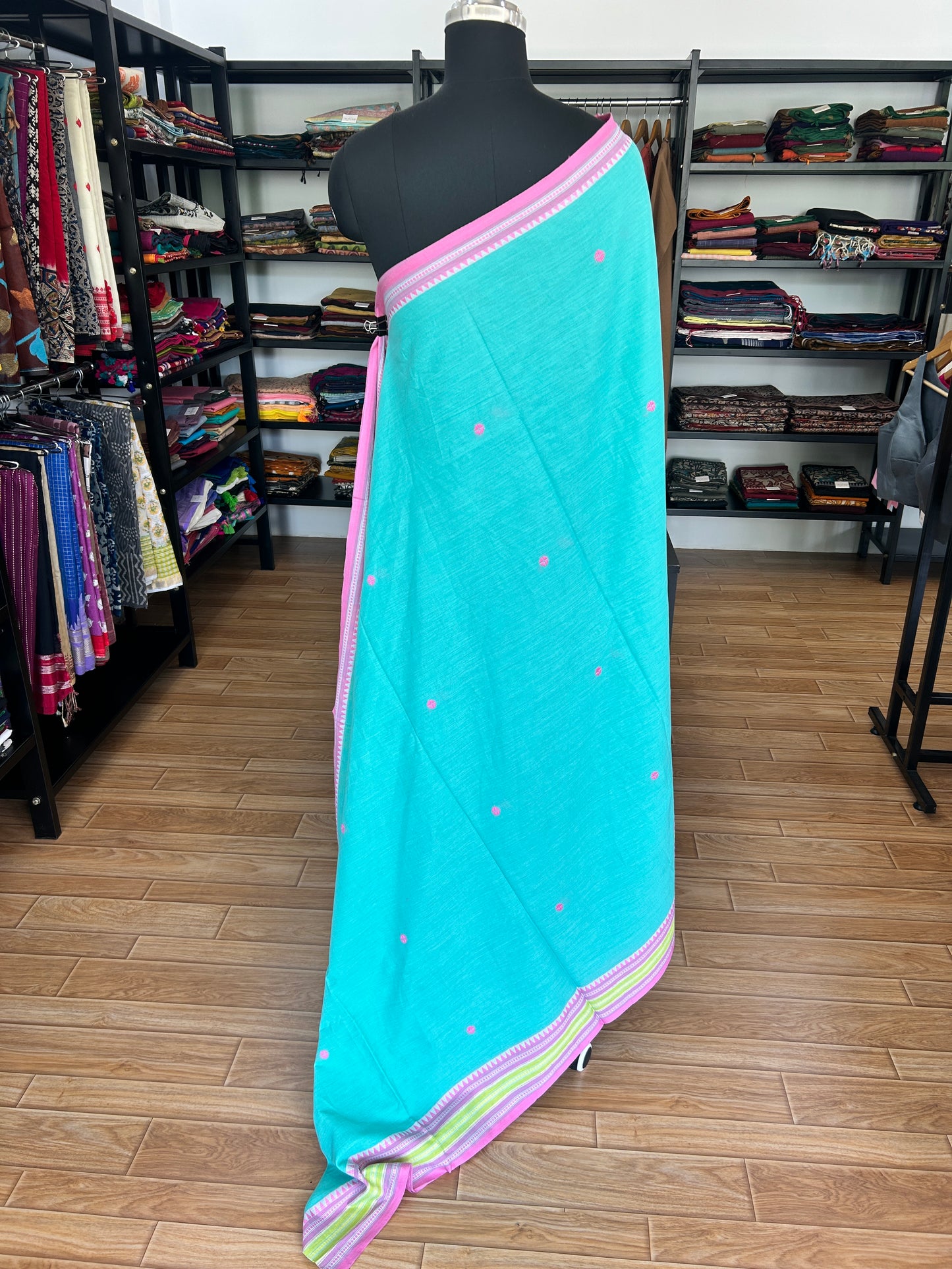 GREEN DHANIAKHALI SAREE
