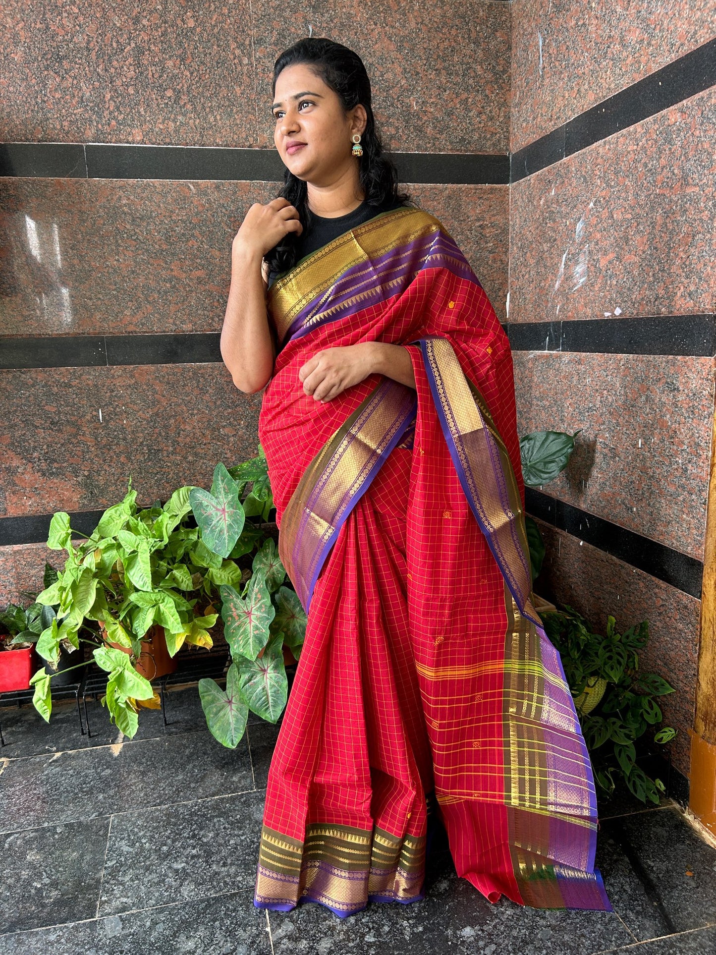 RED KANCHI COTTON