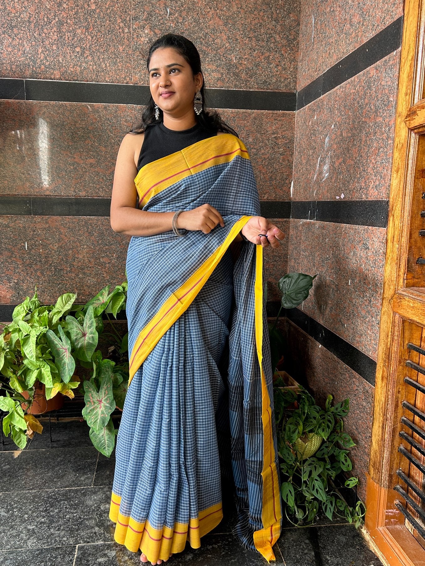 BLUE PATTEDANCHU SAREE.