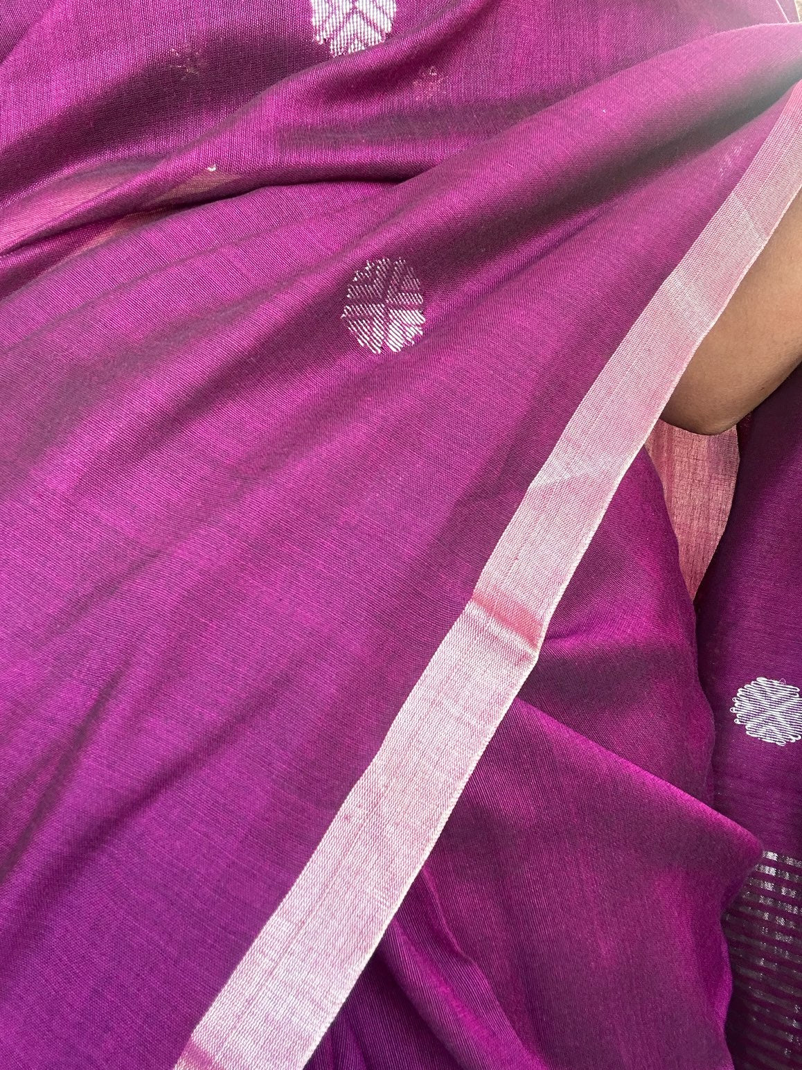 PURPLE ZARI BUTI SAREE