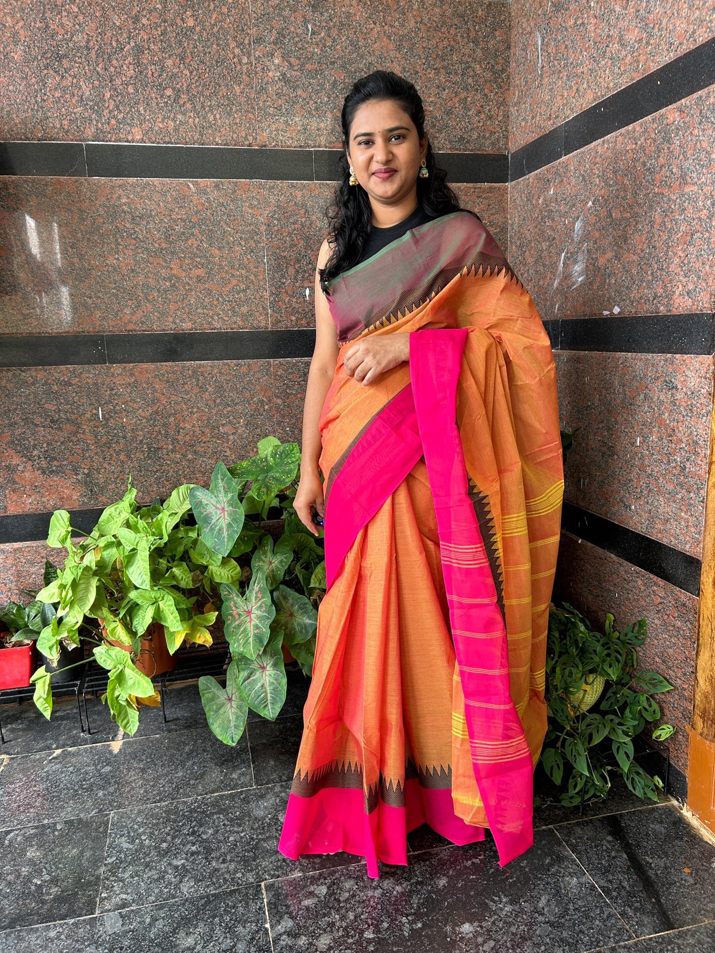 ORANGE KANCHI COTTON