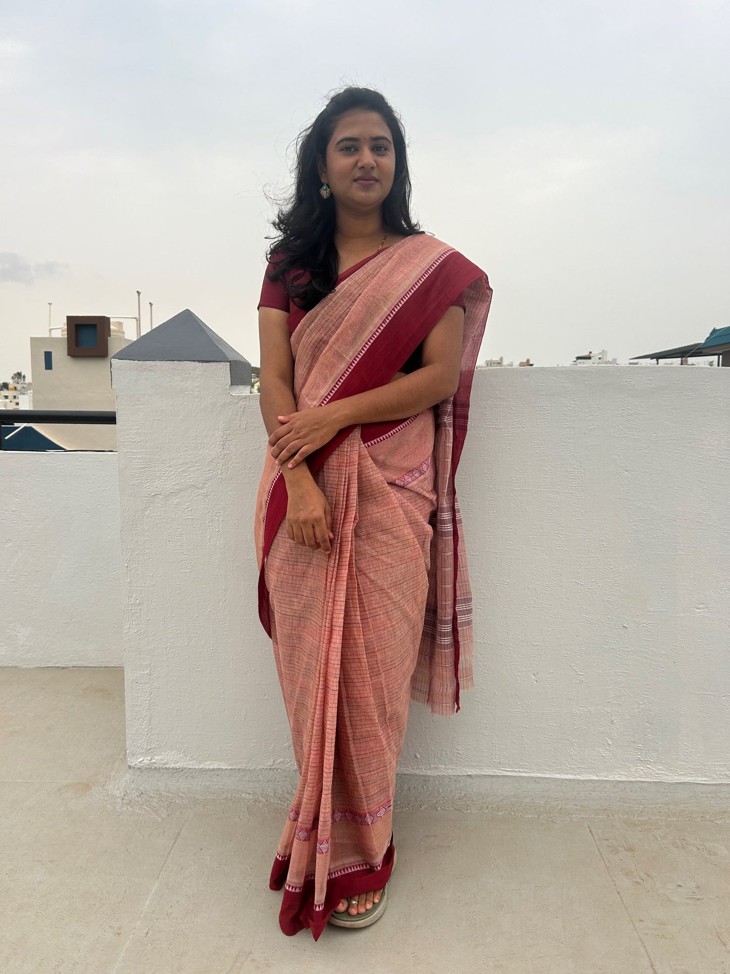 BROWN NARAYANPET SAREE
