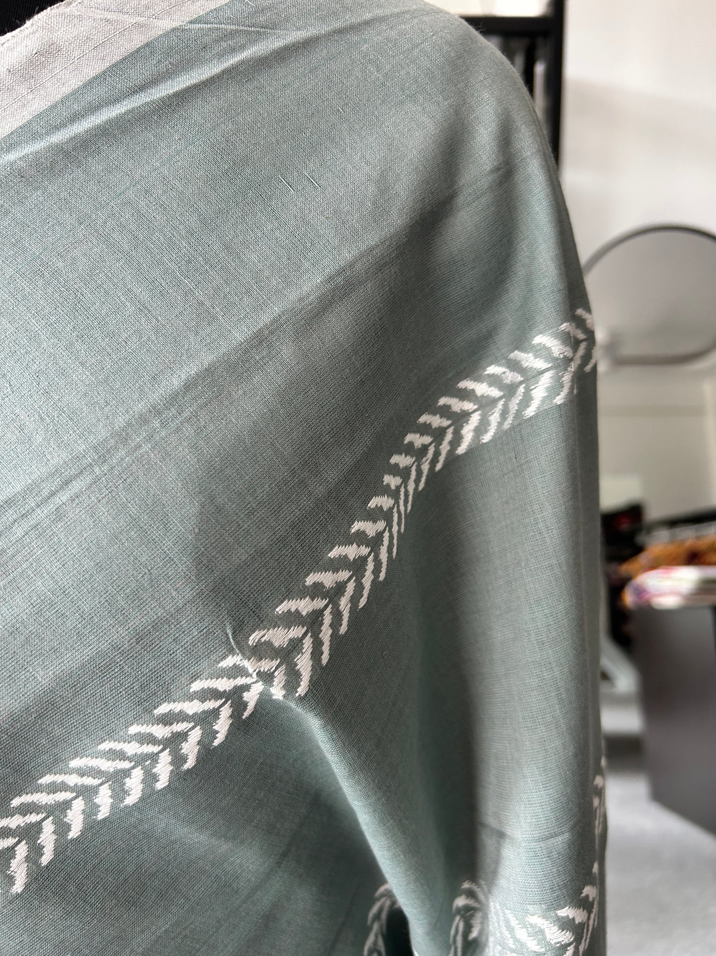 GREY DHANIAKHALI SAREE