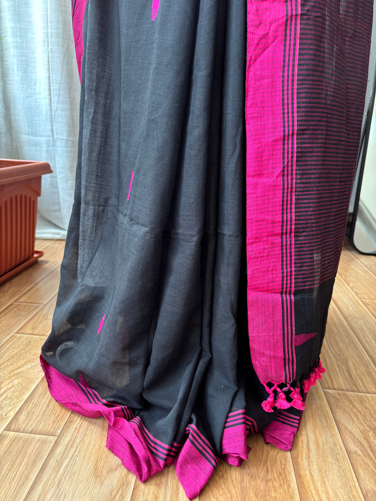 BLACK JAMDANI SAREE