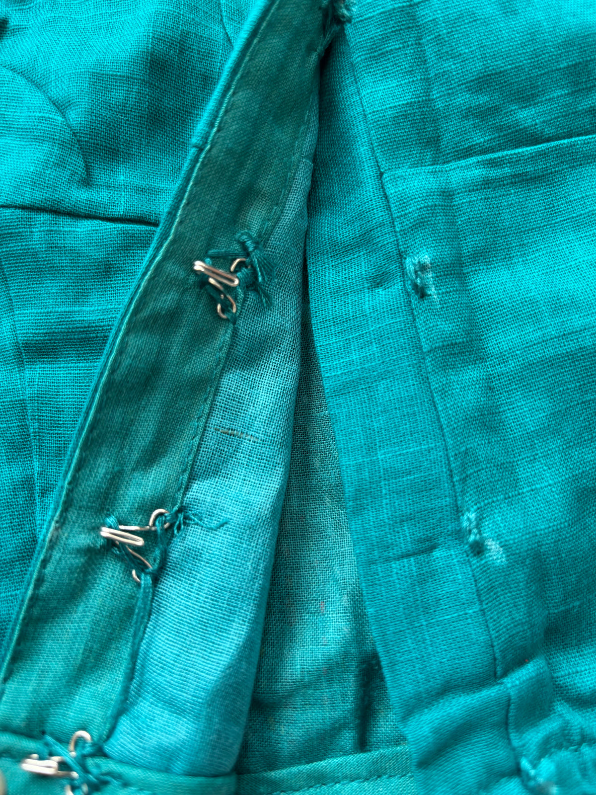 BLUE MBROIDERED BLOUSE