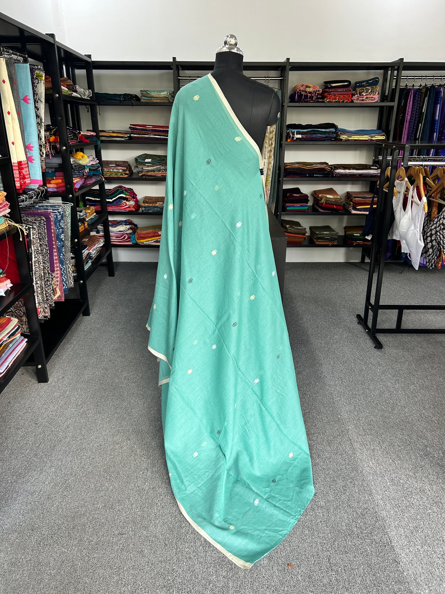 GREEN JAMDANI SAREE