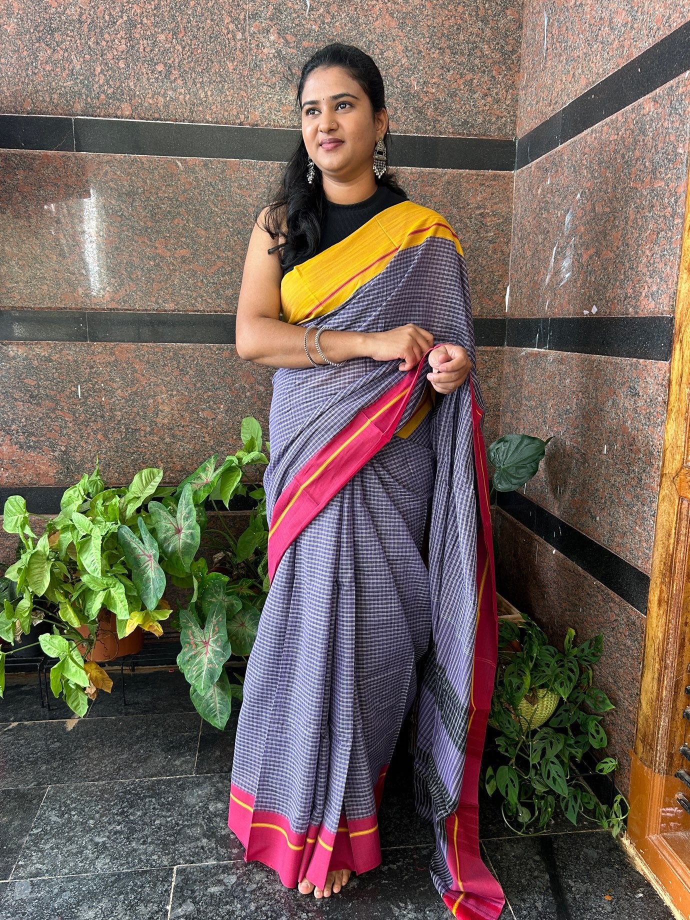BLUE PATTEDANCHU SAREE.
