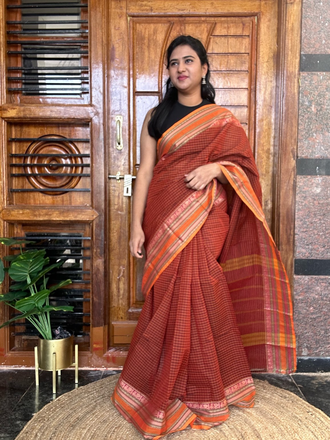 ORANGE KANCHI COTTON