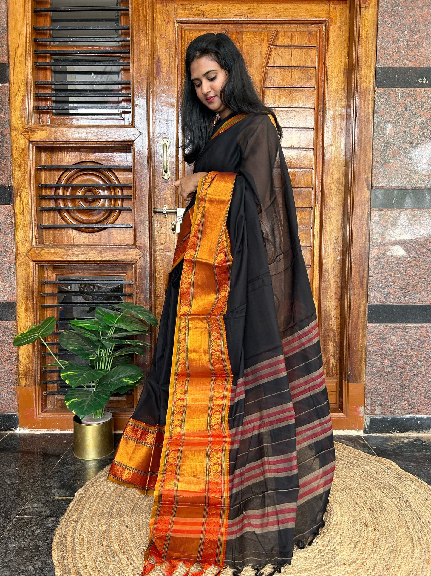 Black Narayanpet saree.