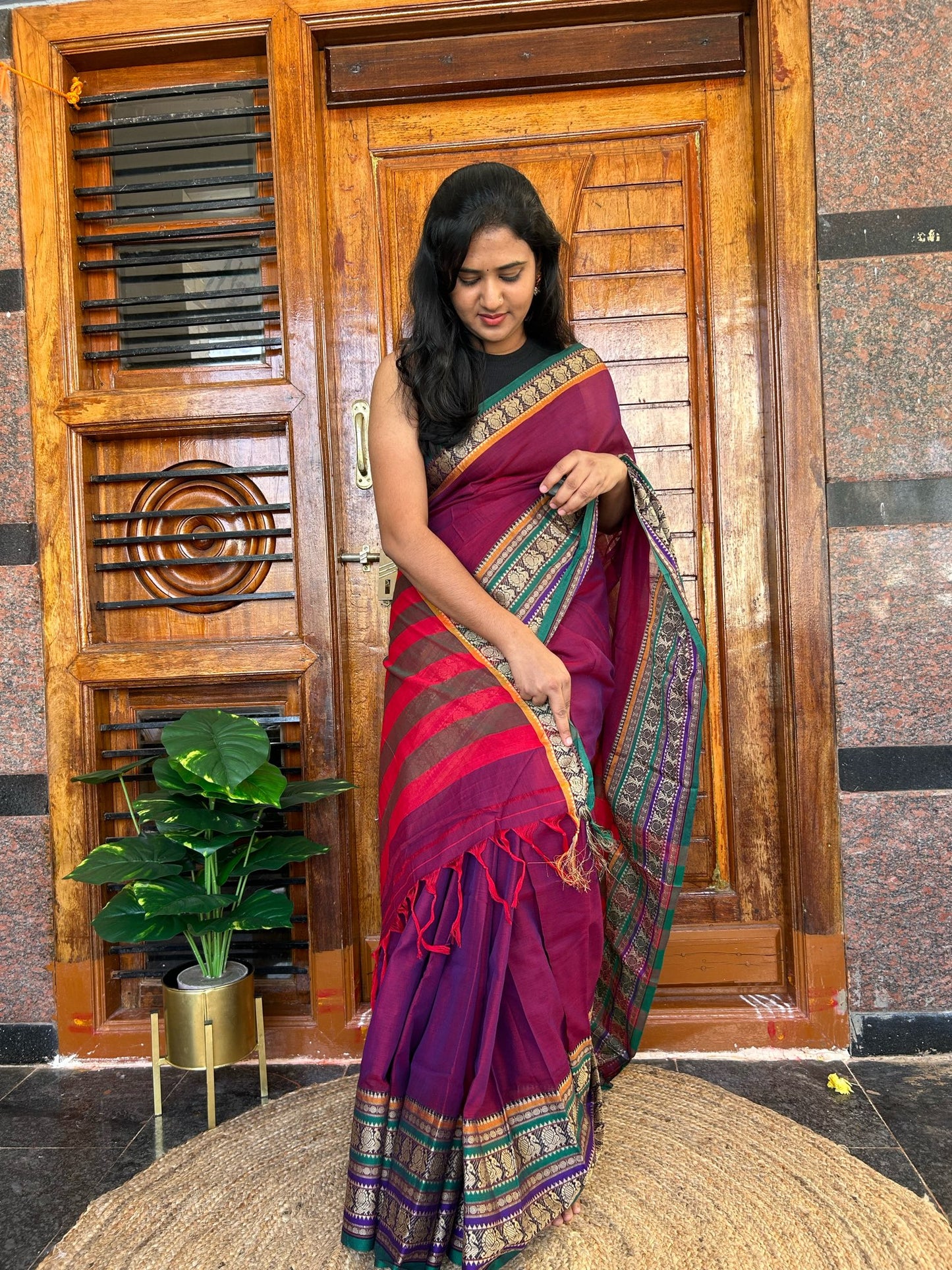 Pink NARAYANPET SAREE