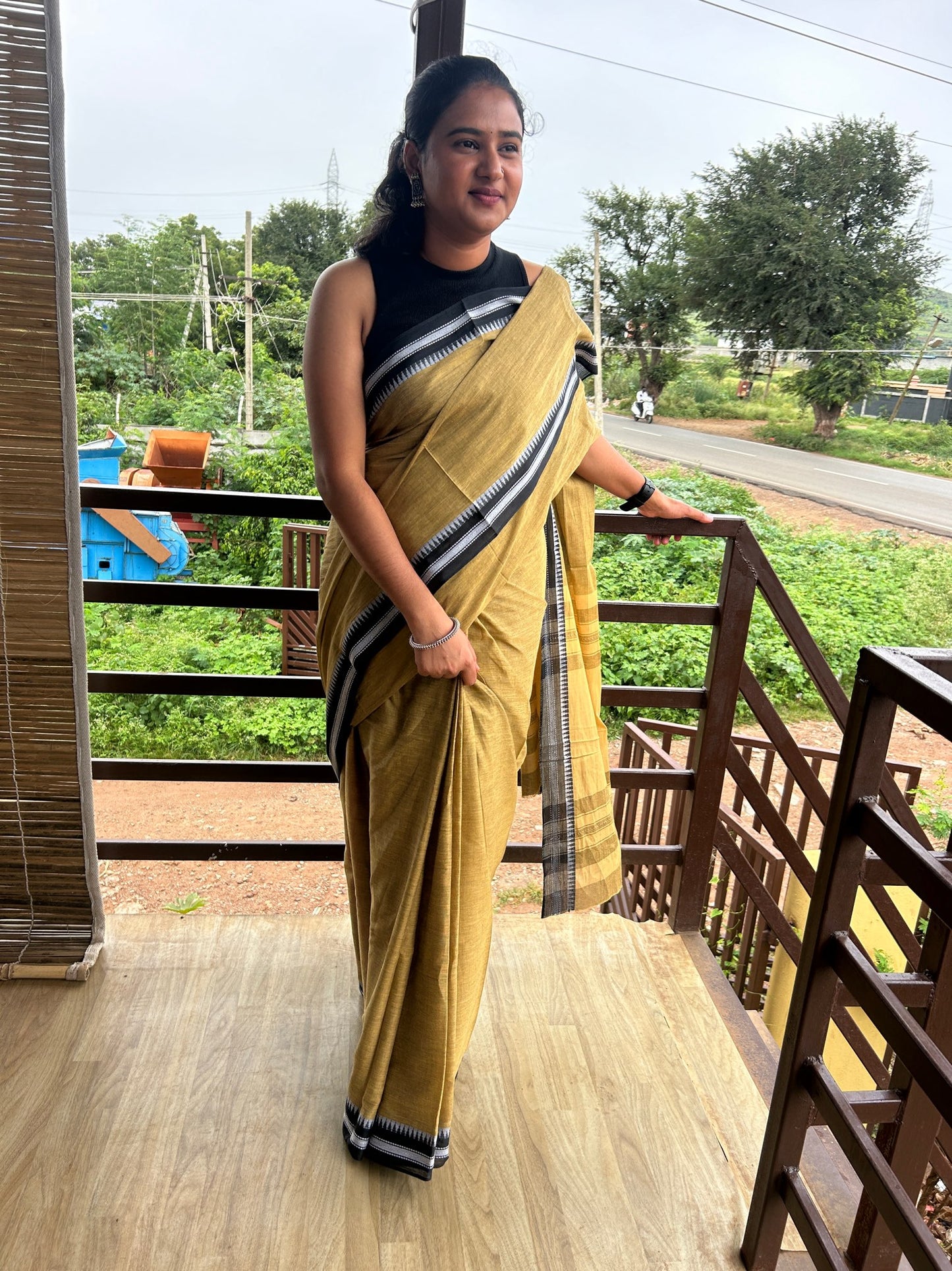 BROWN DHANIAKHALI SAREE