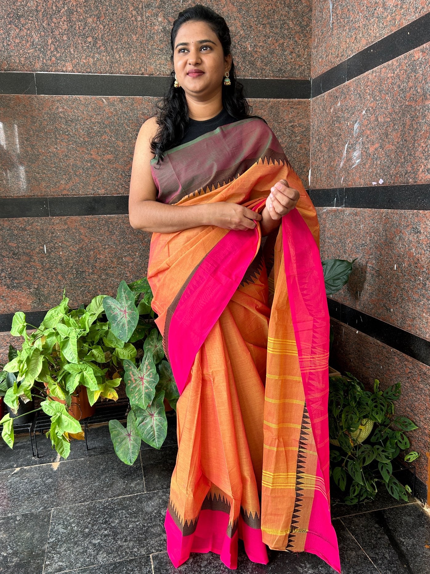 ORANGE KANCHI COTTON
